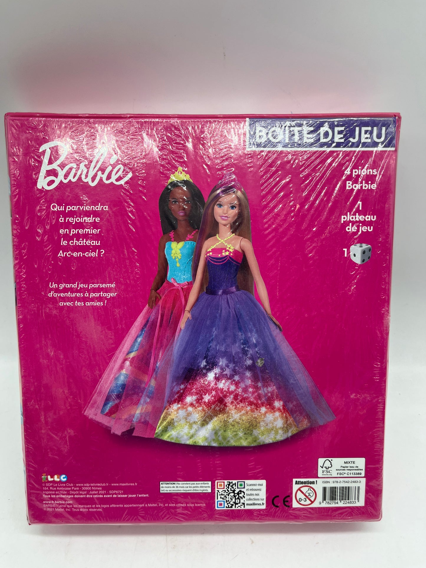Jeu de société boite de jeu Barbie disney rejoins le château enchanté Neuf