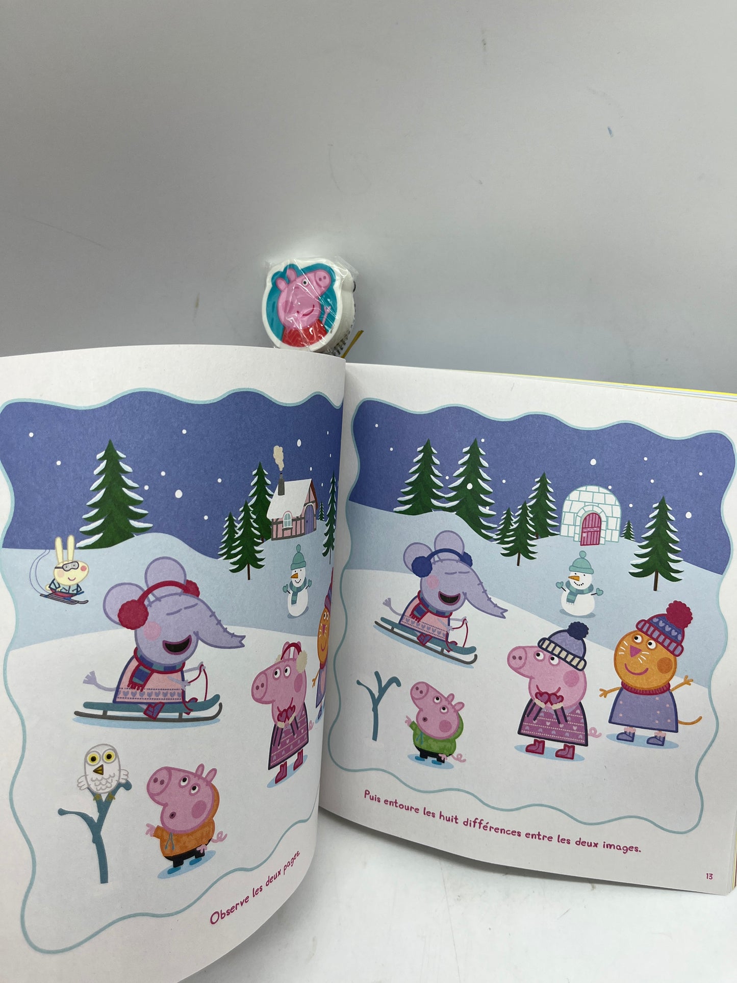 Livre d'activité 3- 6 ans 100% jeux Peppa pig Neuf avec son crayon Histoire jeux Thème Hiver Neuf