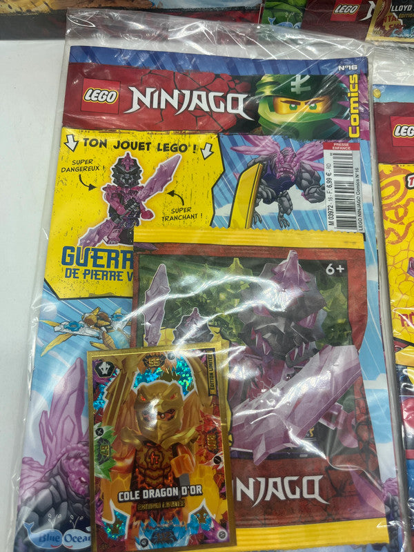 Lot de 5 livres D’activités Magazines Lego Ninjago Avec leurs figurines Neuf