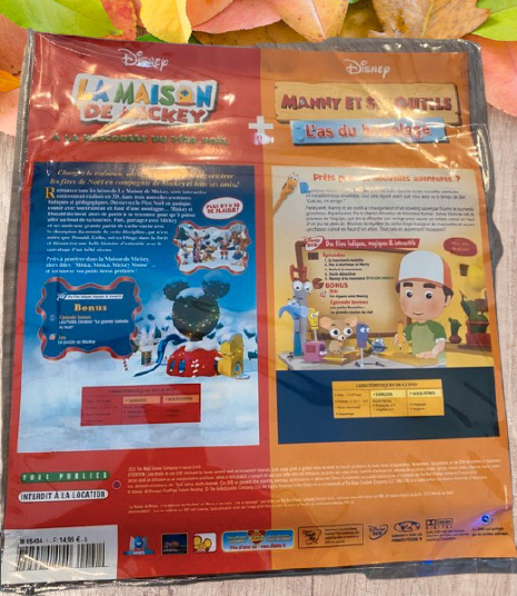 Lot de 2 DVD la maison de mickey et manny et ses outils Neuf sous blister .