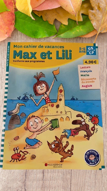 Cahier de vacances Max et Lili 5-6 ans GS/CP Neuf Apprends en t'amusant !