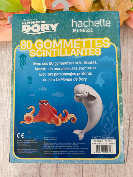 Paquet de 80 gommettes scintillantes Disney Le monde de Dory !