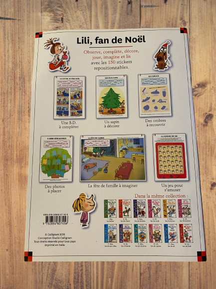 Livre activité La vie avec Max et Lili modèle "LILI Fan de Noel" avec 150 stickers repositionnables