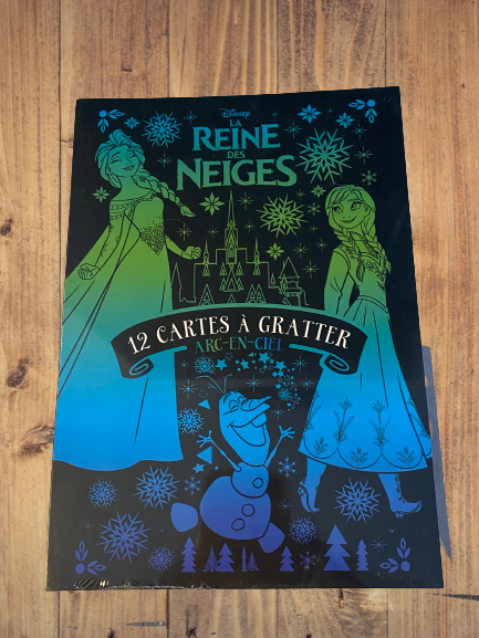 Pack de 12 cartes à gratter ARC EN CIEL Disney la reine des neiges 2 Neuf