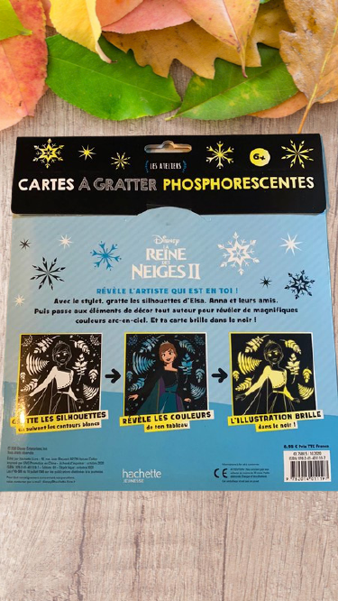 Pack de cartes à gratter Phosphorences Disney la Reines des neiges 2 Disney Neuf