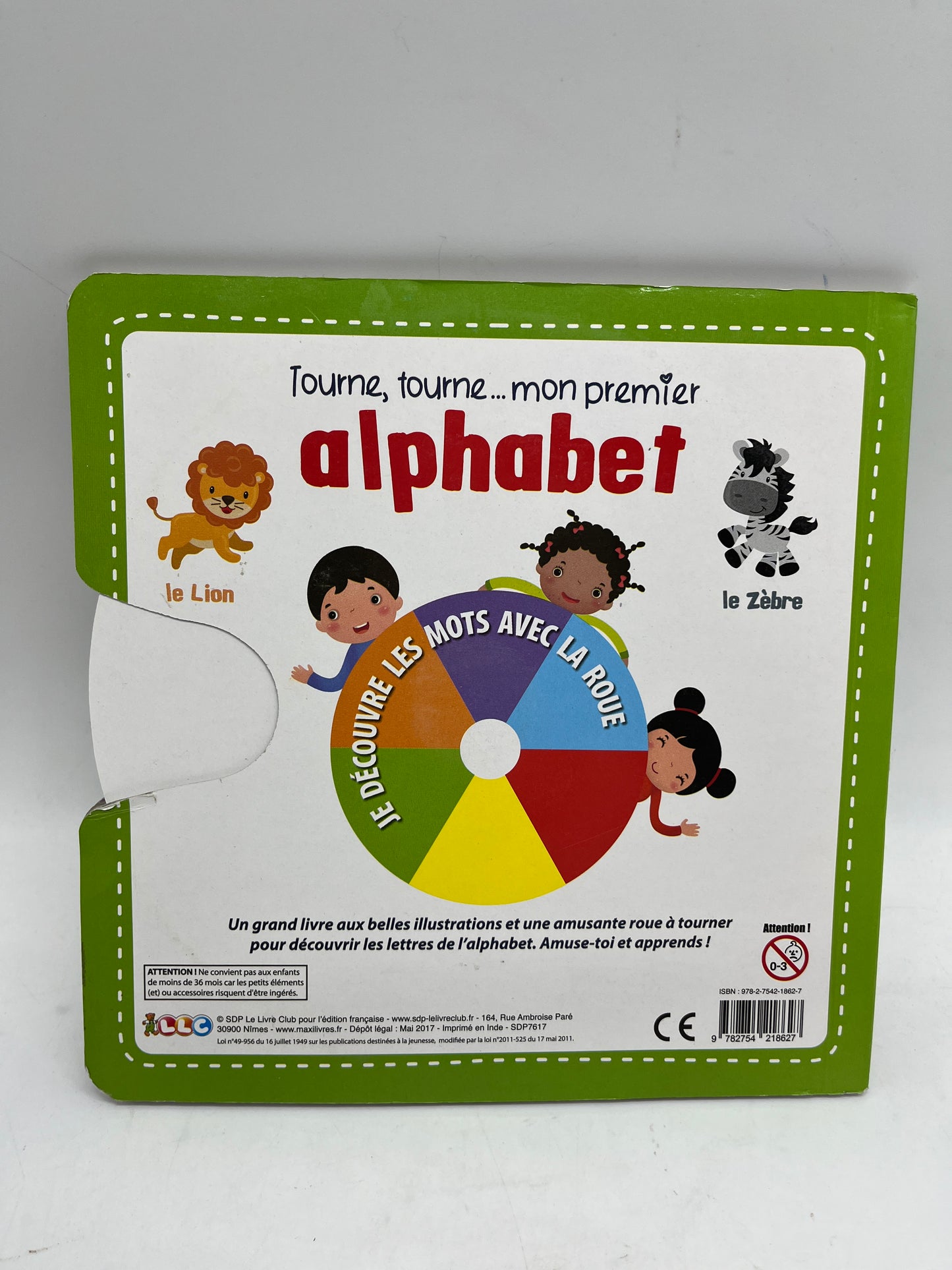 livre Tourne tourne mon premier alphabet illustré Neuf