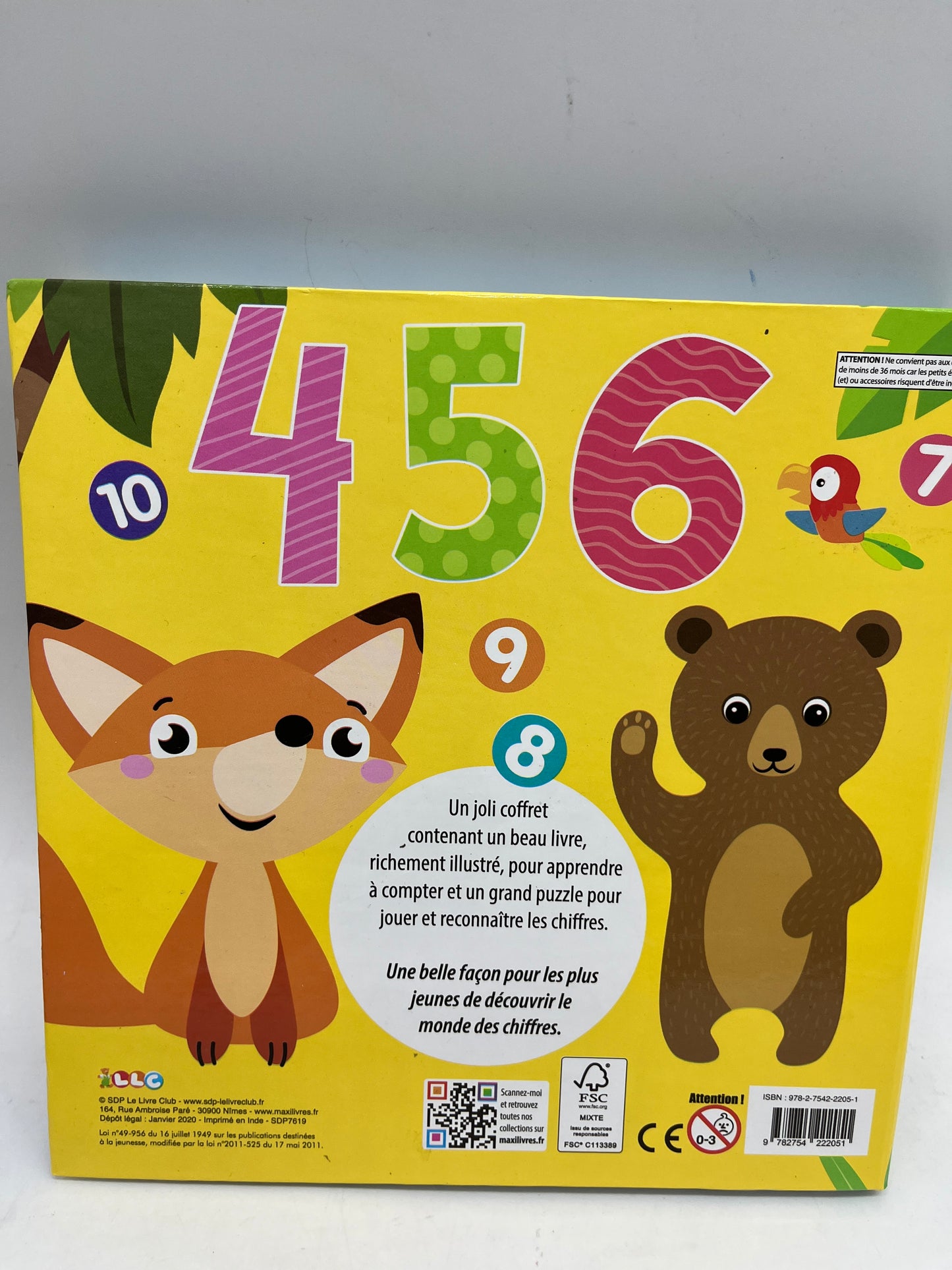 livre Je joue j’apprends à compter 1 livre et 1 grand puzzle Neuf