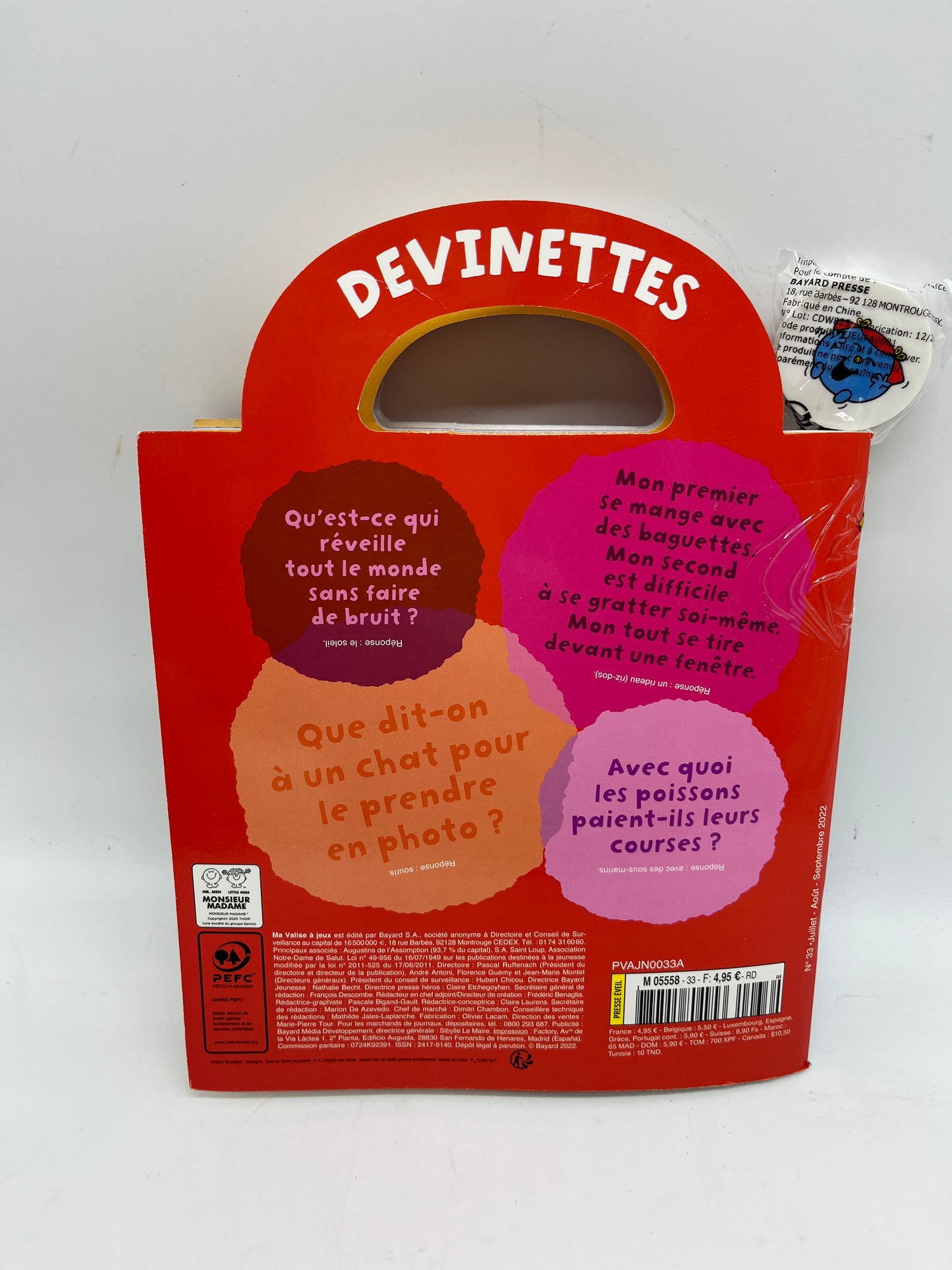 Livre d’activité Magazine Ma valise à jeux spécial Monsieur Madame avec son crayon Neuf