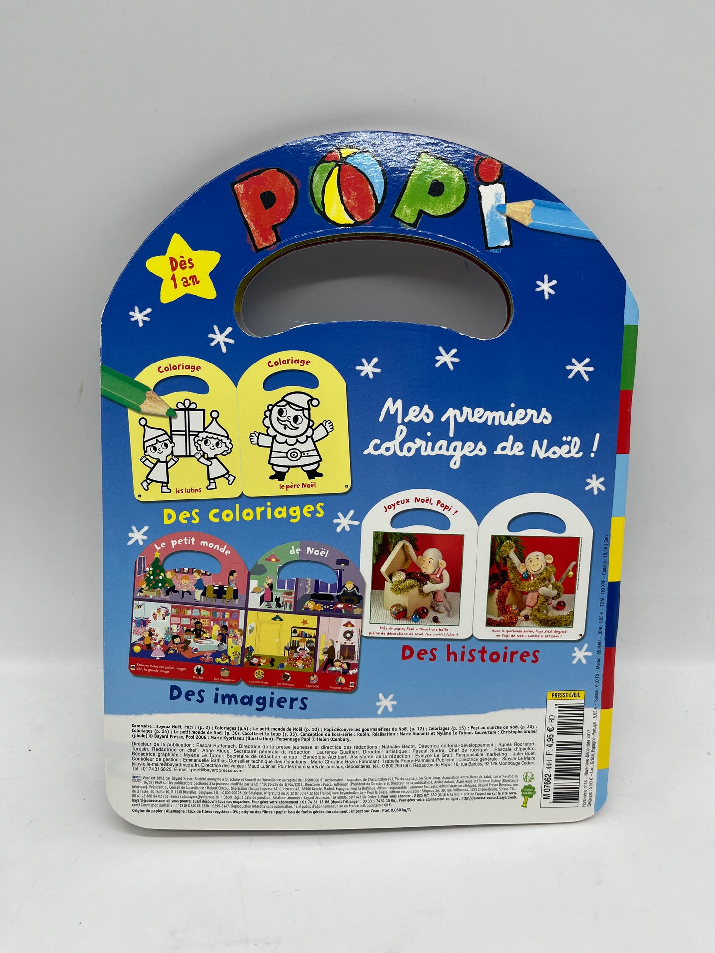 Livre d’activité magazine HORS SÉRIE Popi mes premiers coloriages avec Popi special Noël Neuf !