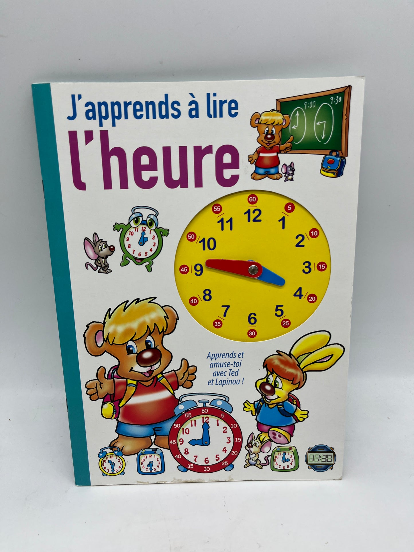 Livre d’activité exercice j'apprends à lire l’heure avec son horloge Neuf
