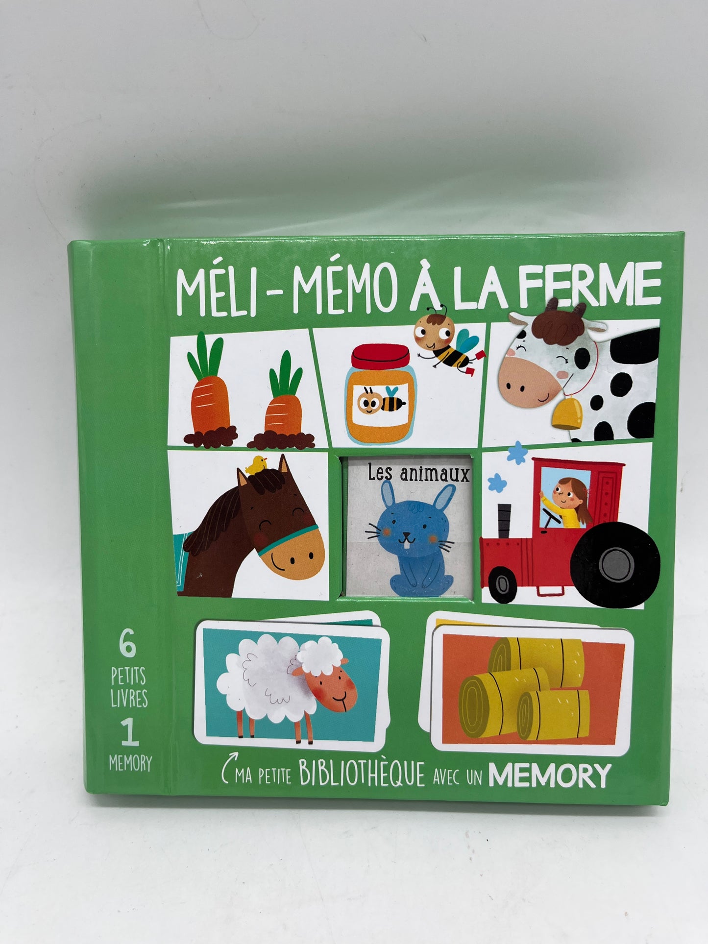 Coffret Méli-Melo à la ferme Ma petite bibliothèque et mon mémory