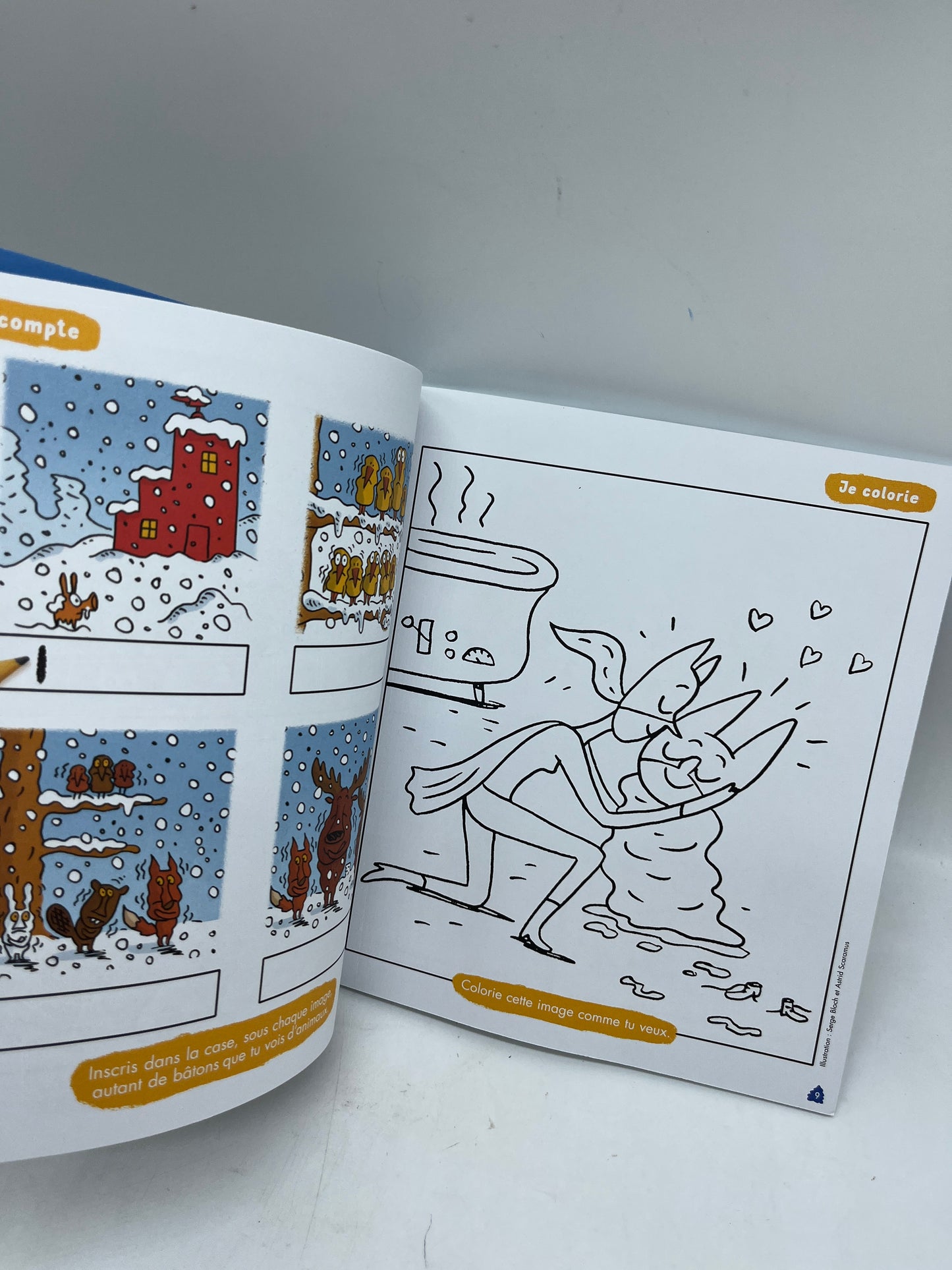 livre d’activite magazine Pomme d’api mon cahier de jeu Hiver Neuf avec ses crayons