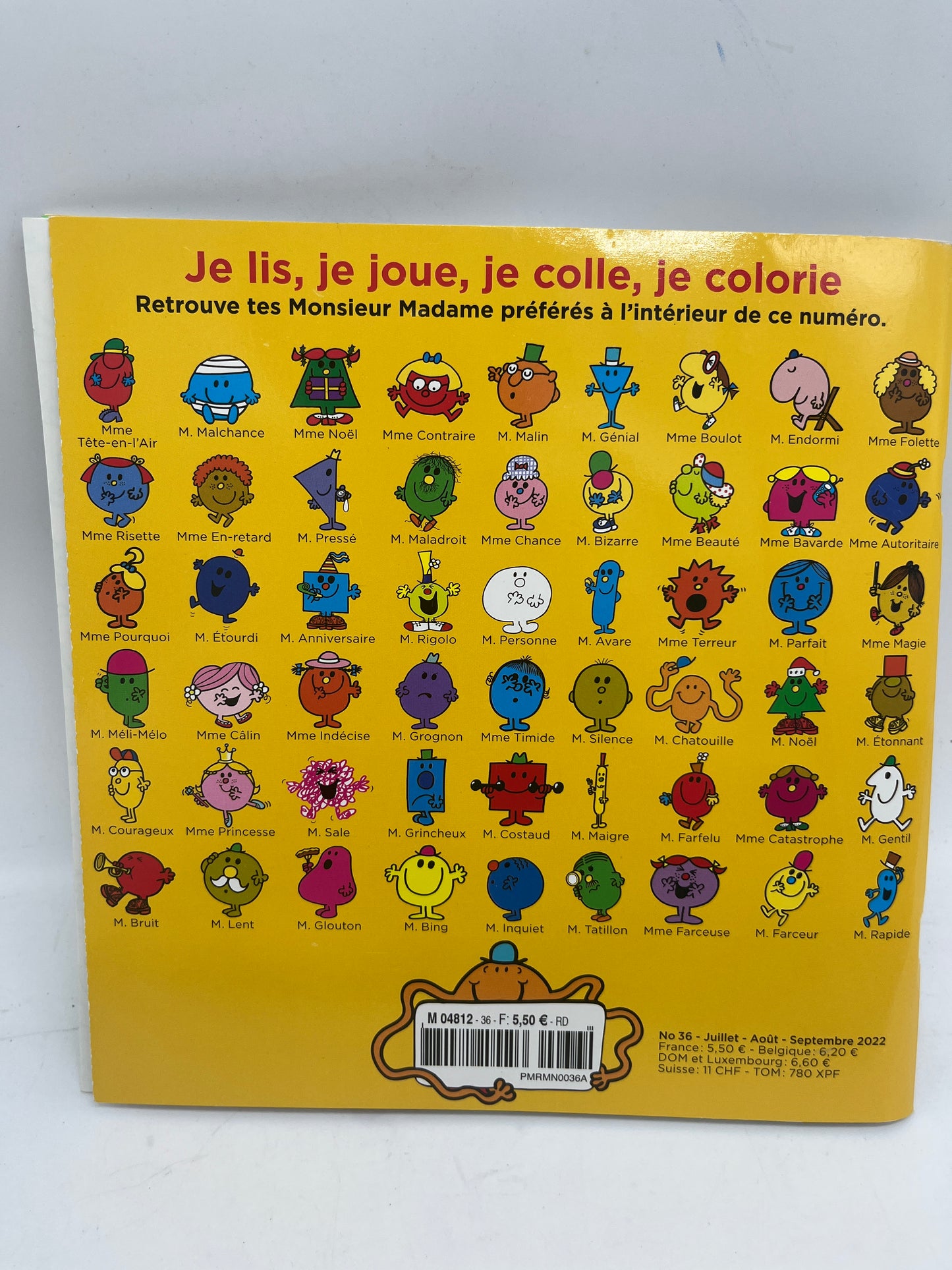 Livre d’activité Magazine Le journal des Monsieur Madame la ballade de Mme Câlin Neuf