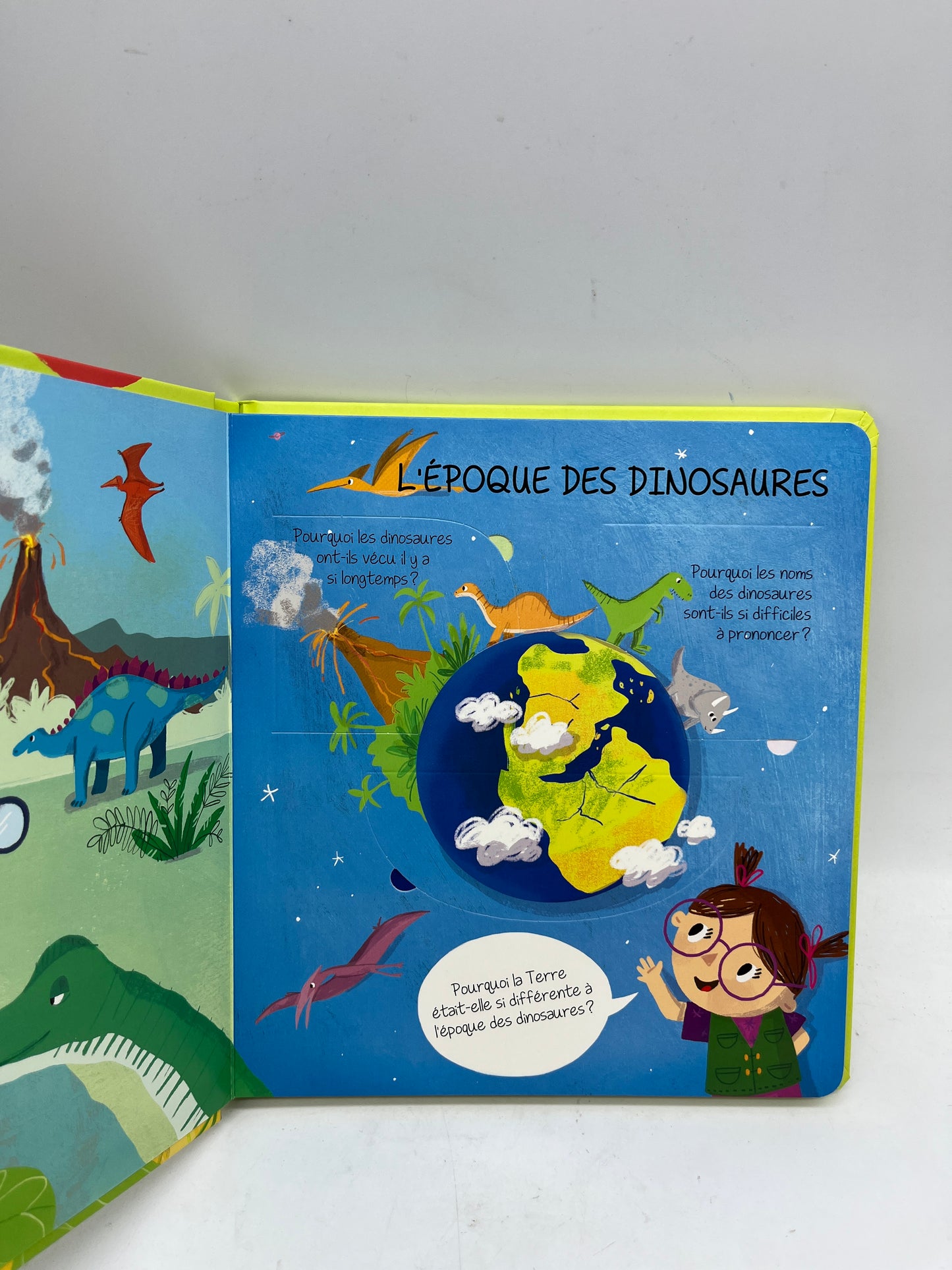 Livre Pourquoi ? Thème les dinosaures livre question réponses avec plus de 30 rabats Neuf