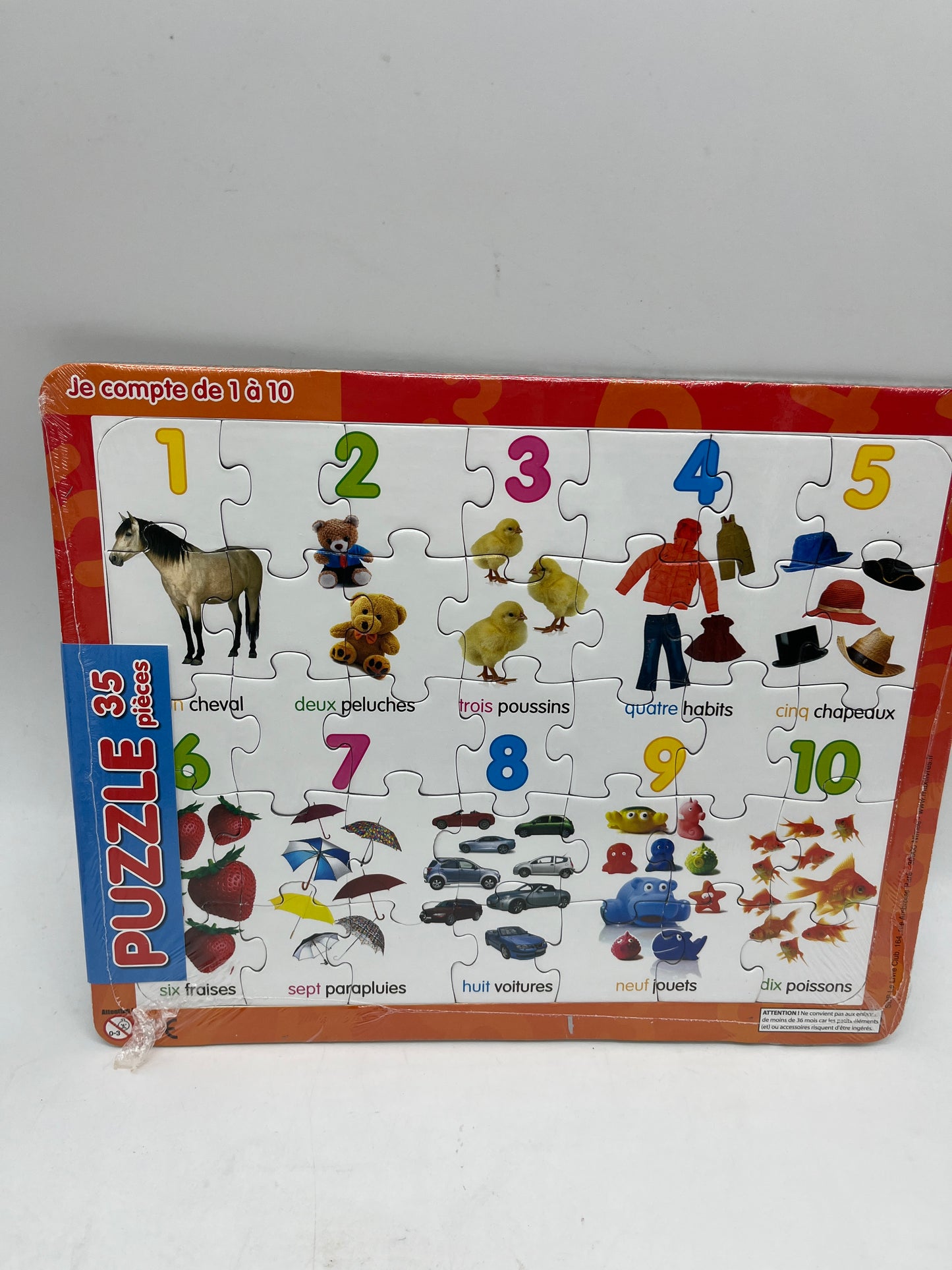 Puzzle de 35 pièces Mon premier puzzle je compte 1 à 10 Neuf sous blister