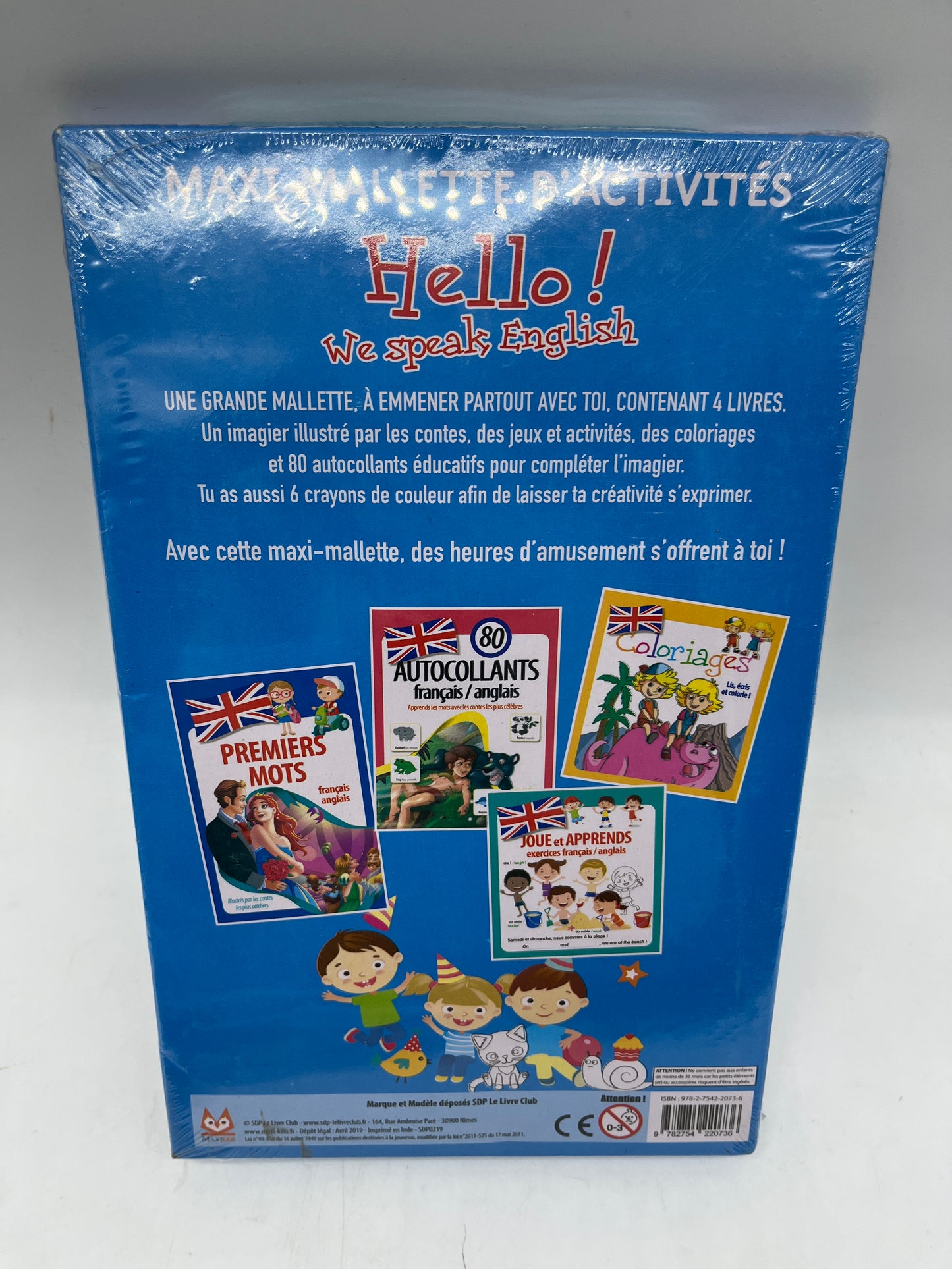 Maxi Mallette d’activités Hello I speak English thème Anglais Neuf sous blister