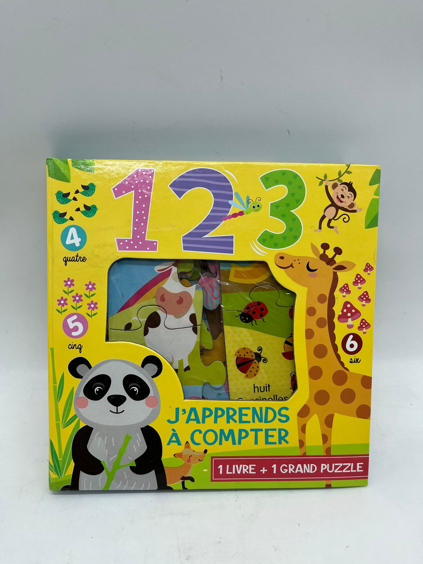 livre Je joue j’apprends à compter 1 livre et 1 grand puzzle Neuf