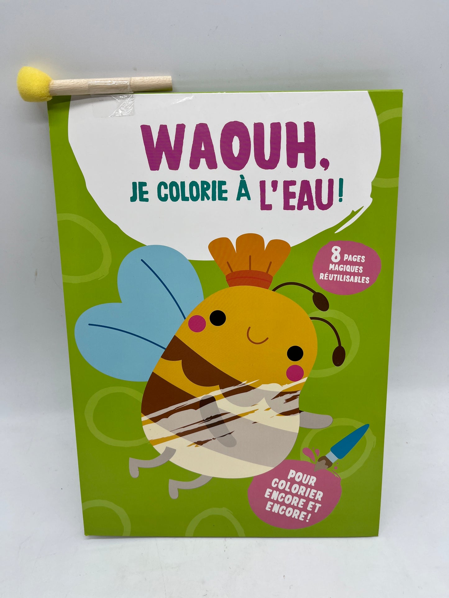 Livre d’activité magazine Wahou je colorie à’l’eau modèle vert special printemps été Neuf !