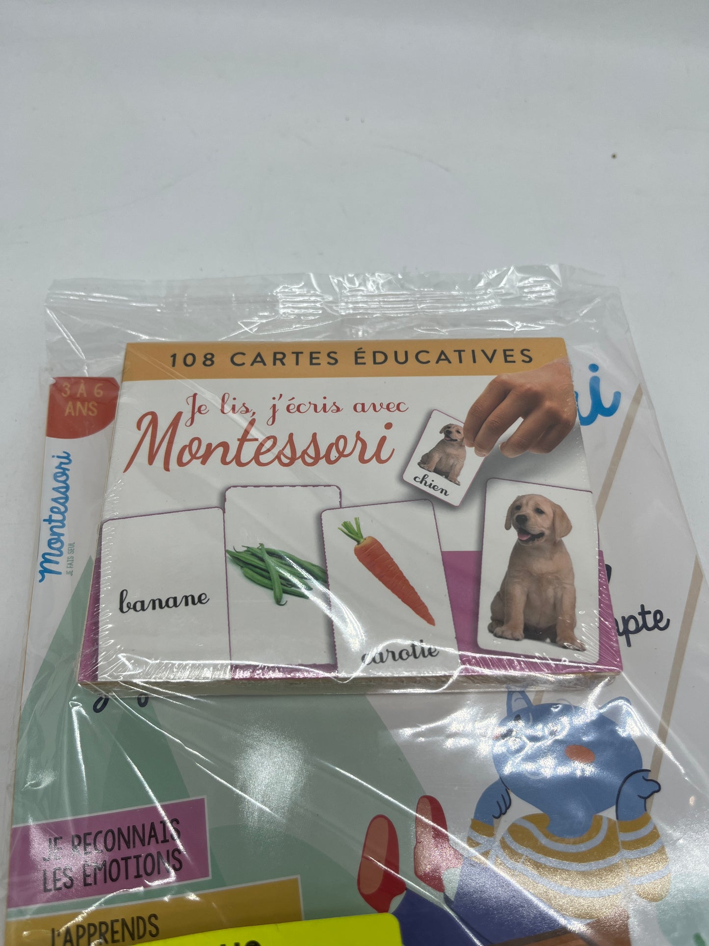 Magazine livre d’activité je fais seul Montessori 3à 6 ans avec ces 108 cartes j’écris je lis Neuf !