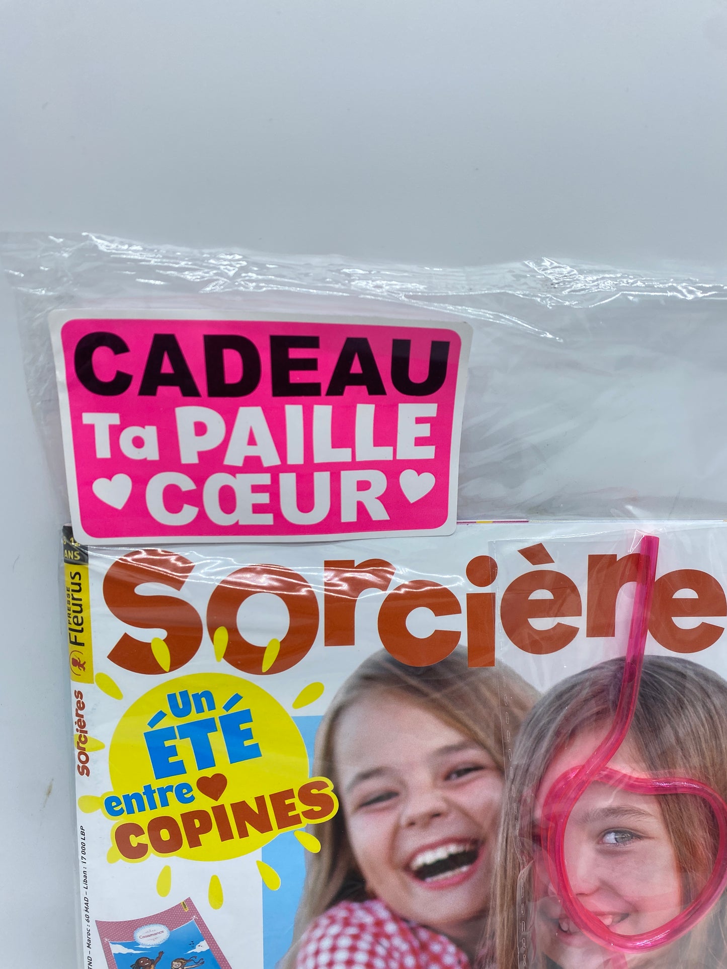 Livre d’activité Magazine les sorcières avec sa paille coeur en cadeau Neuf