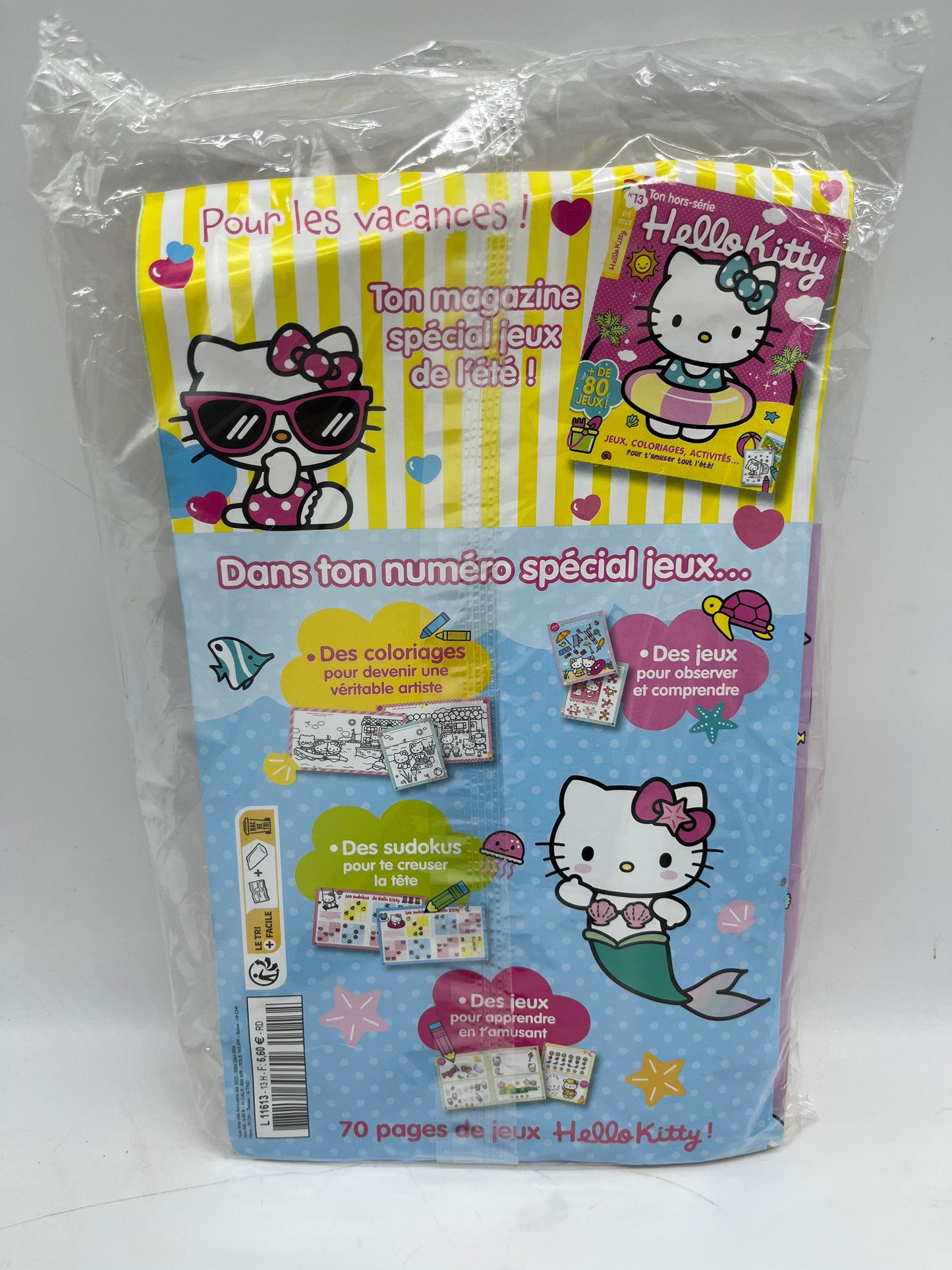 Livre d’activité Magazine Hello kitty avec sa figurine squishy Neuf sous blister