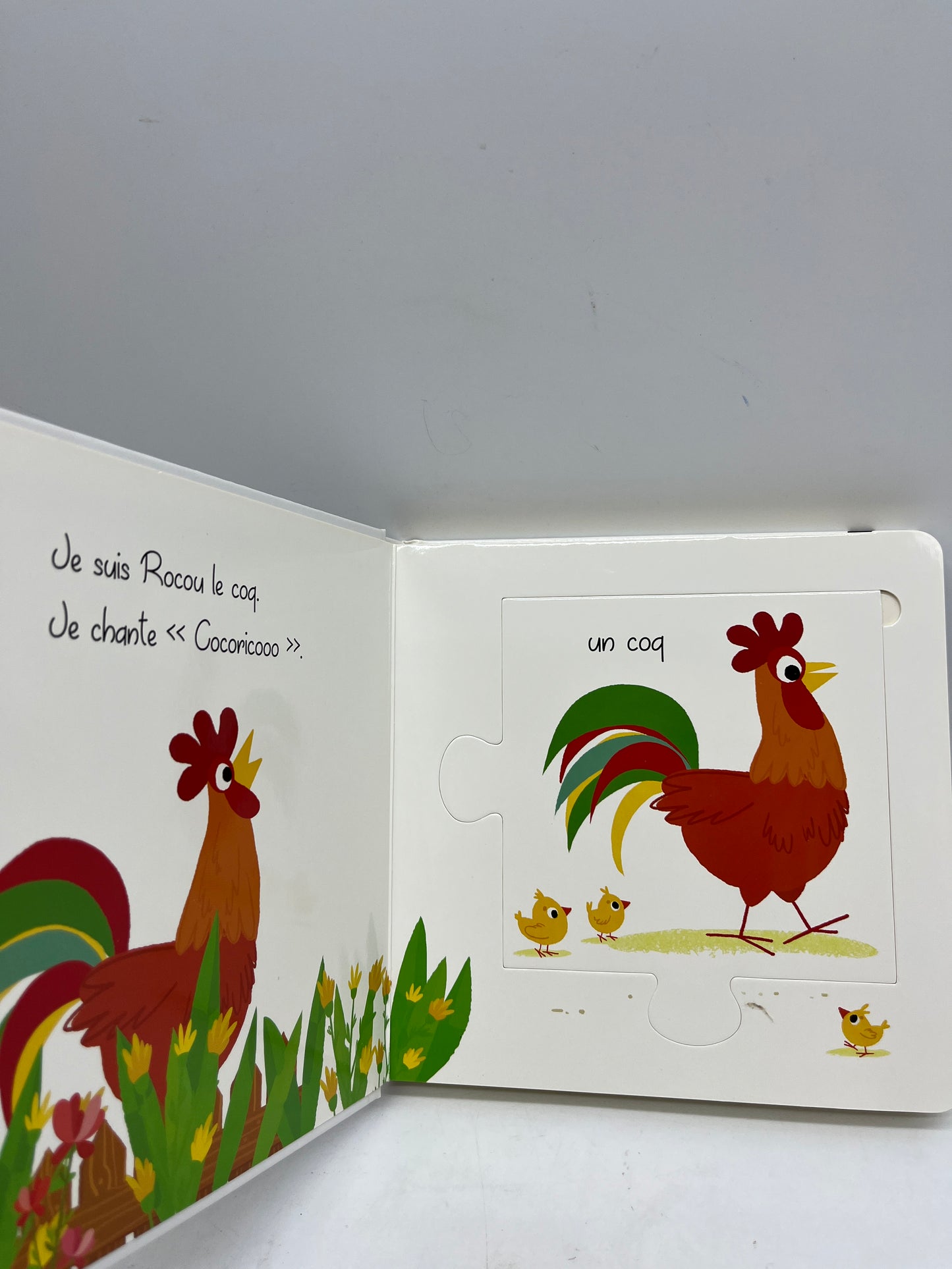 livre Puzzle tout cartonner thème A la ferme Neuf