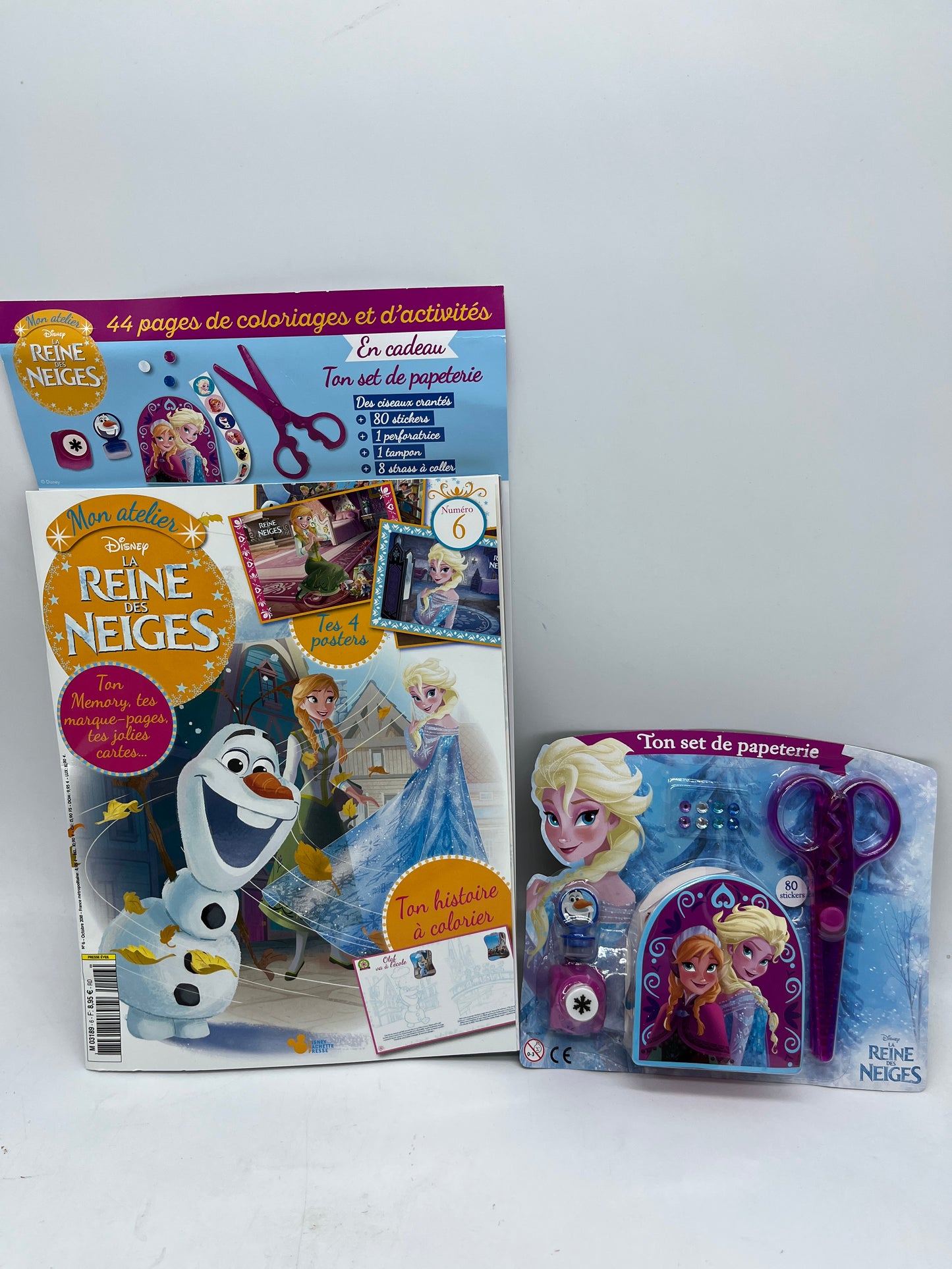 Livre d’activité Magazines Disney princesse Reine des neiges avec son set papeterie Neuf