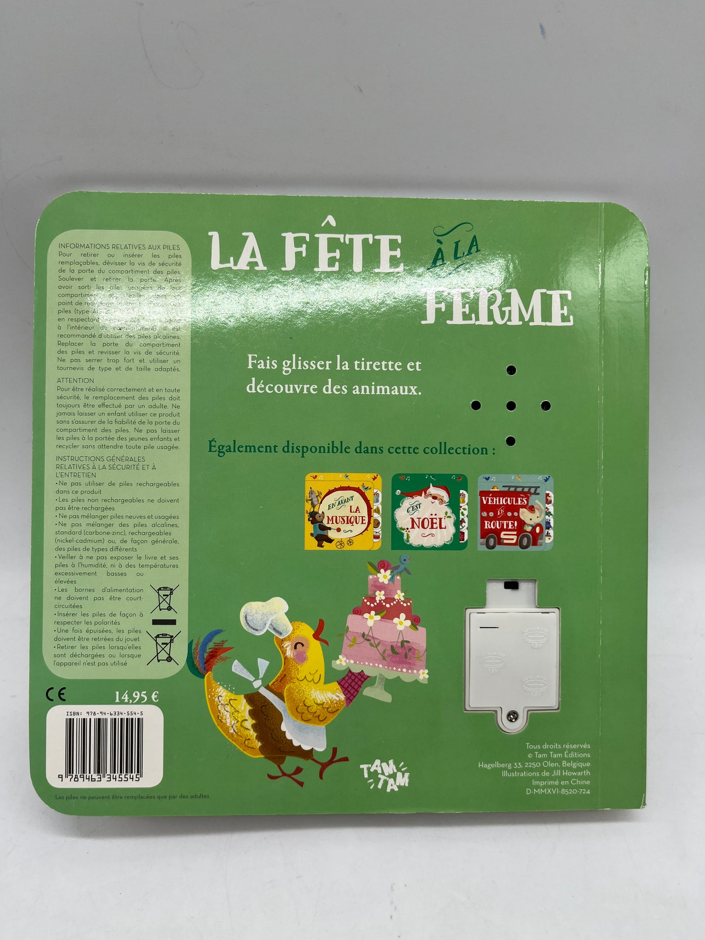 livre sonore Ludique avec tirette modèle la fête à la ferme Neuf