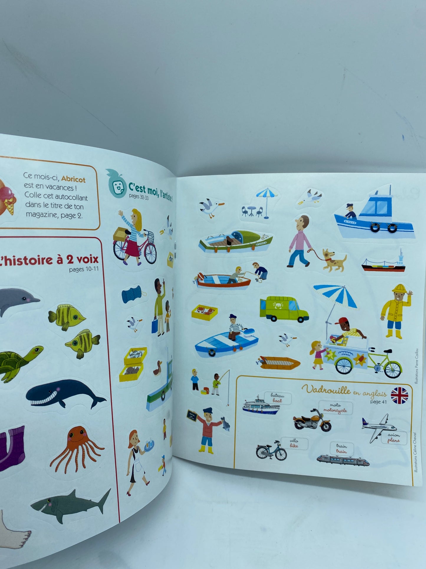 Livre d’activité Magazine Abricot modèle Vive la baignade Avec ses 45 stickers Spécial Maternelle !