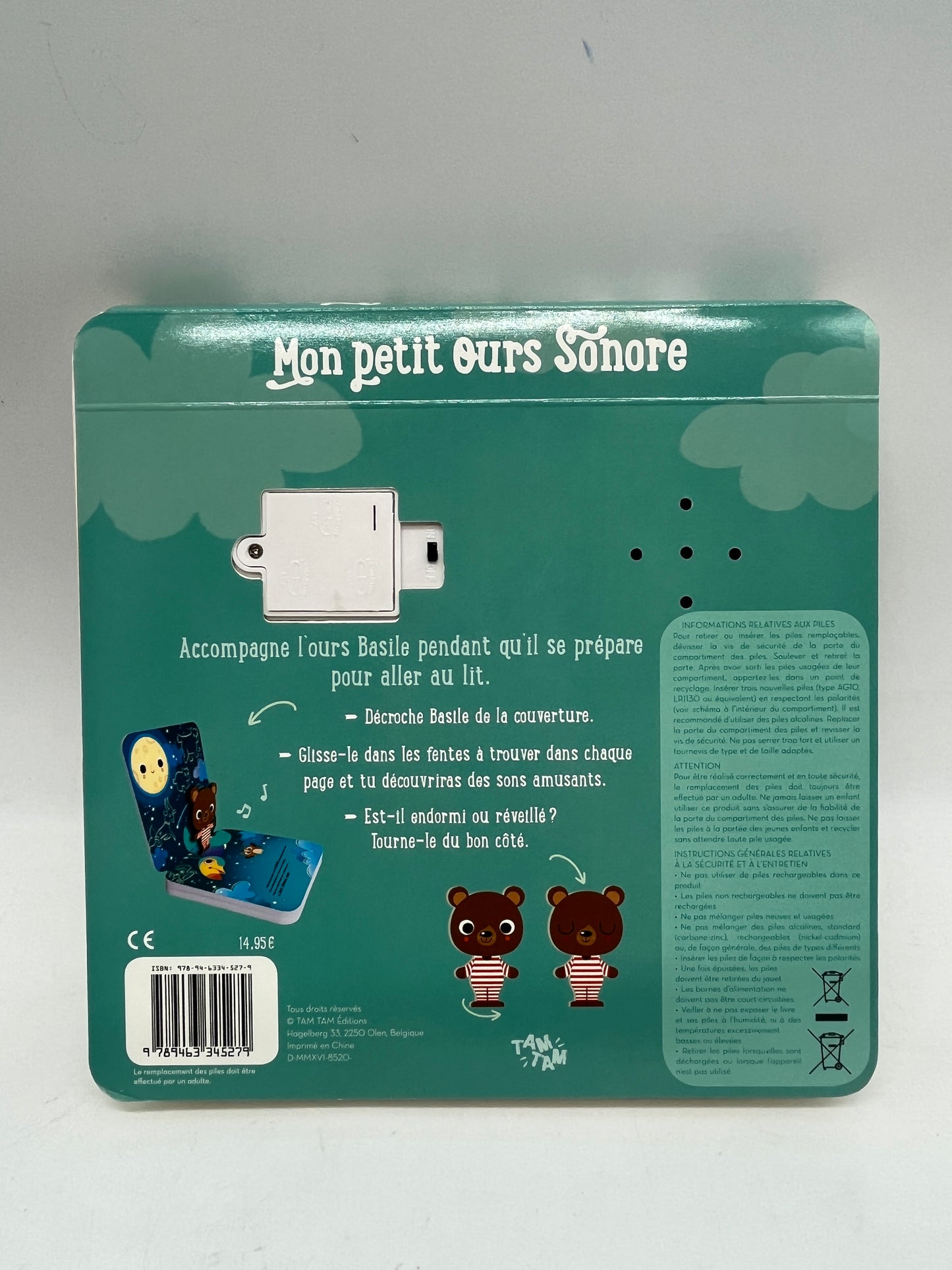 livre sonore Mon petit Ours sonore Ludique avec figurine Neuf