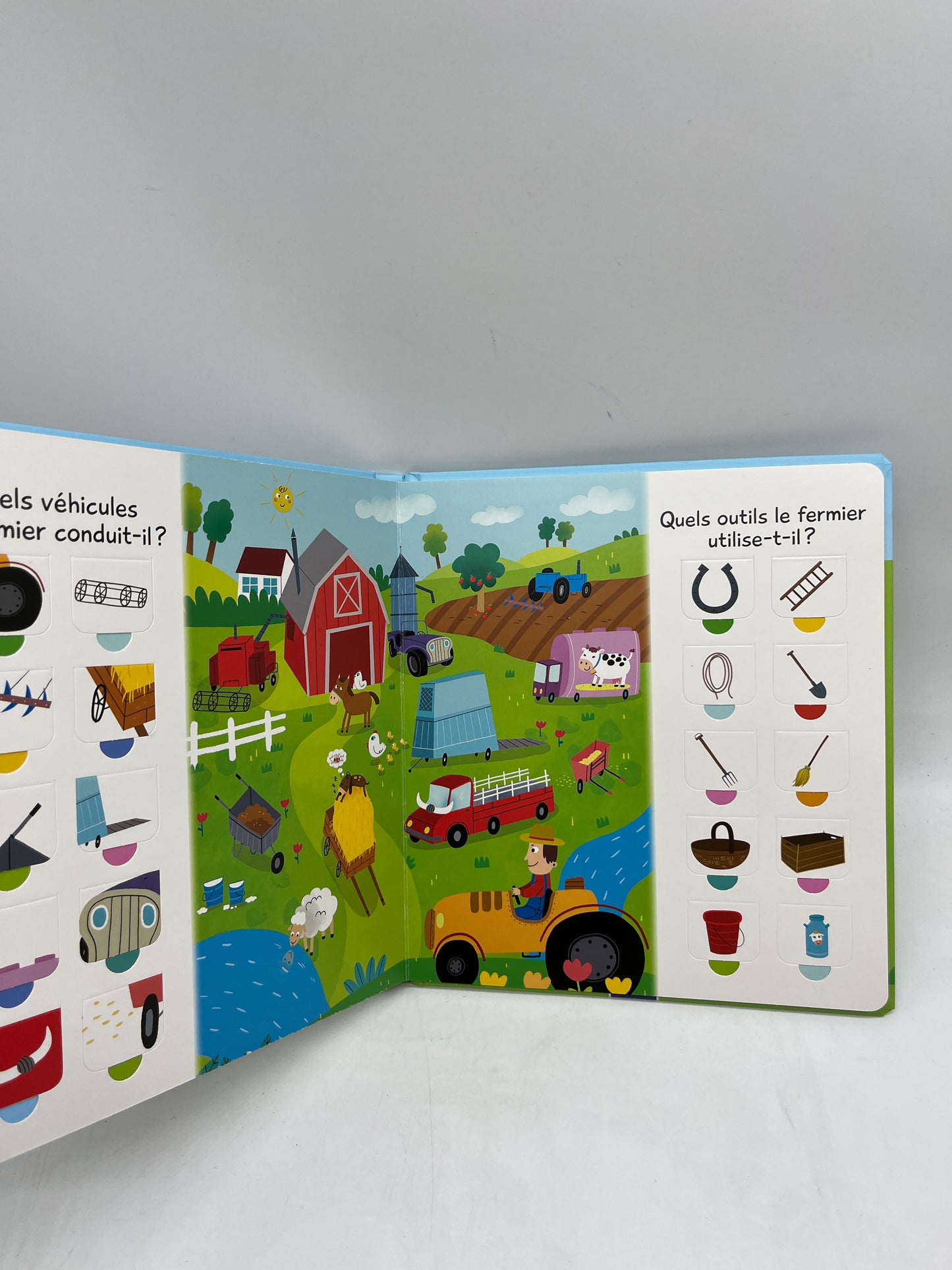 livre à toucher Rabats Ludique Mon album avec 100 rabats thème A la ferme Neuf