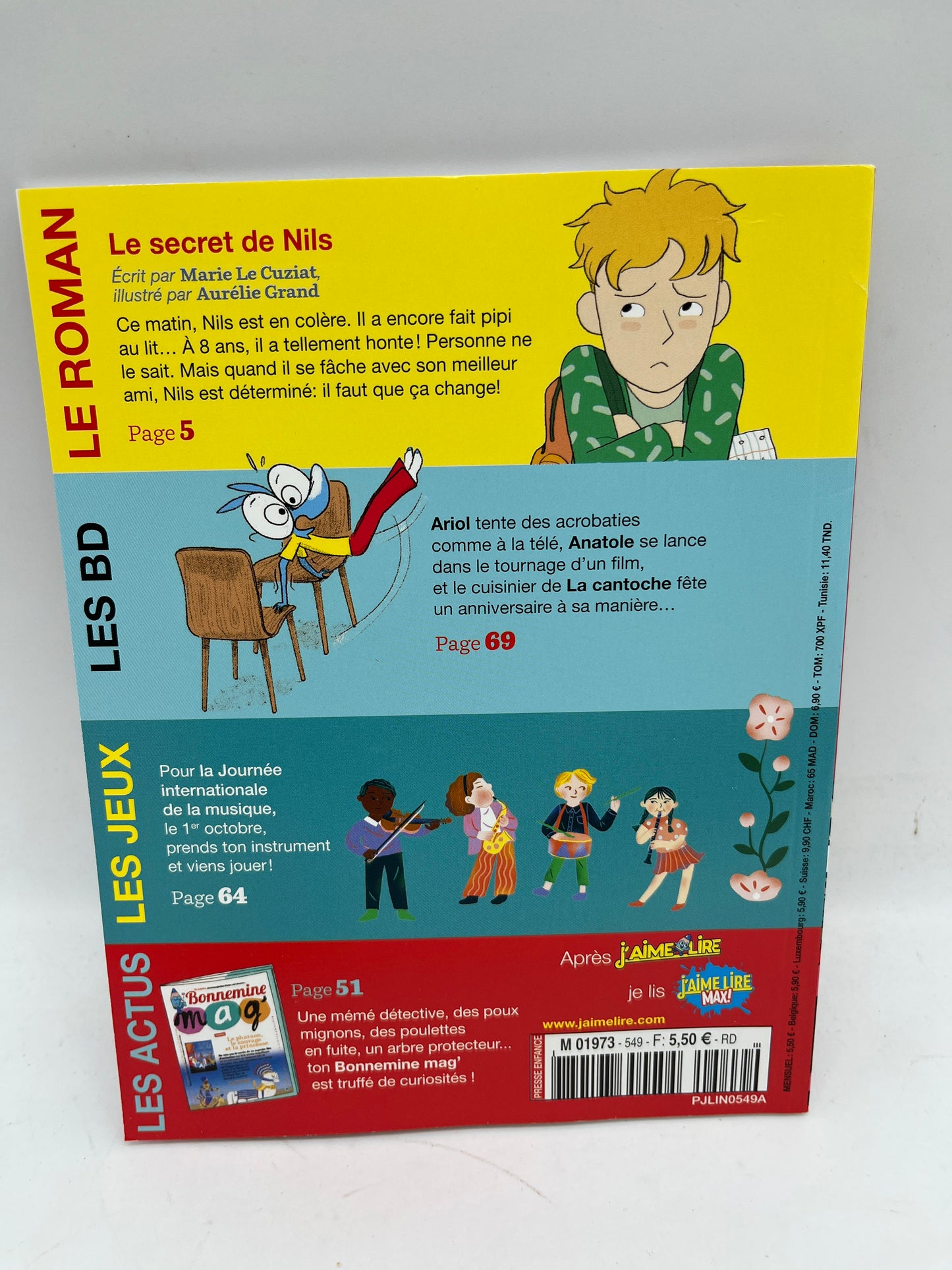 Livre d’activité Magazine J’aime lire numéro 548 octobre 2022 avec ses BD Ariol Neuf !