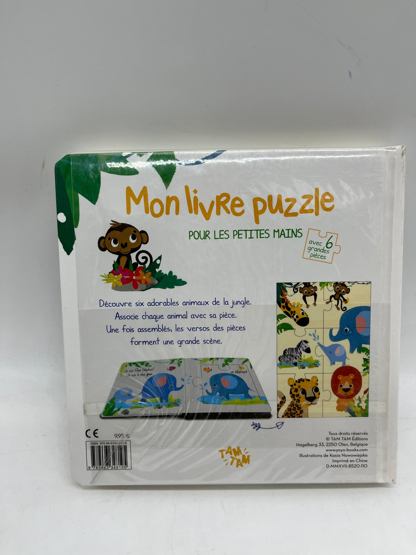 livre Puzzle tout cartonner thème A la jungle Neuf