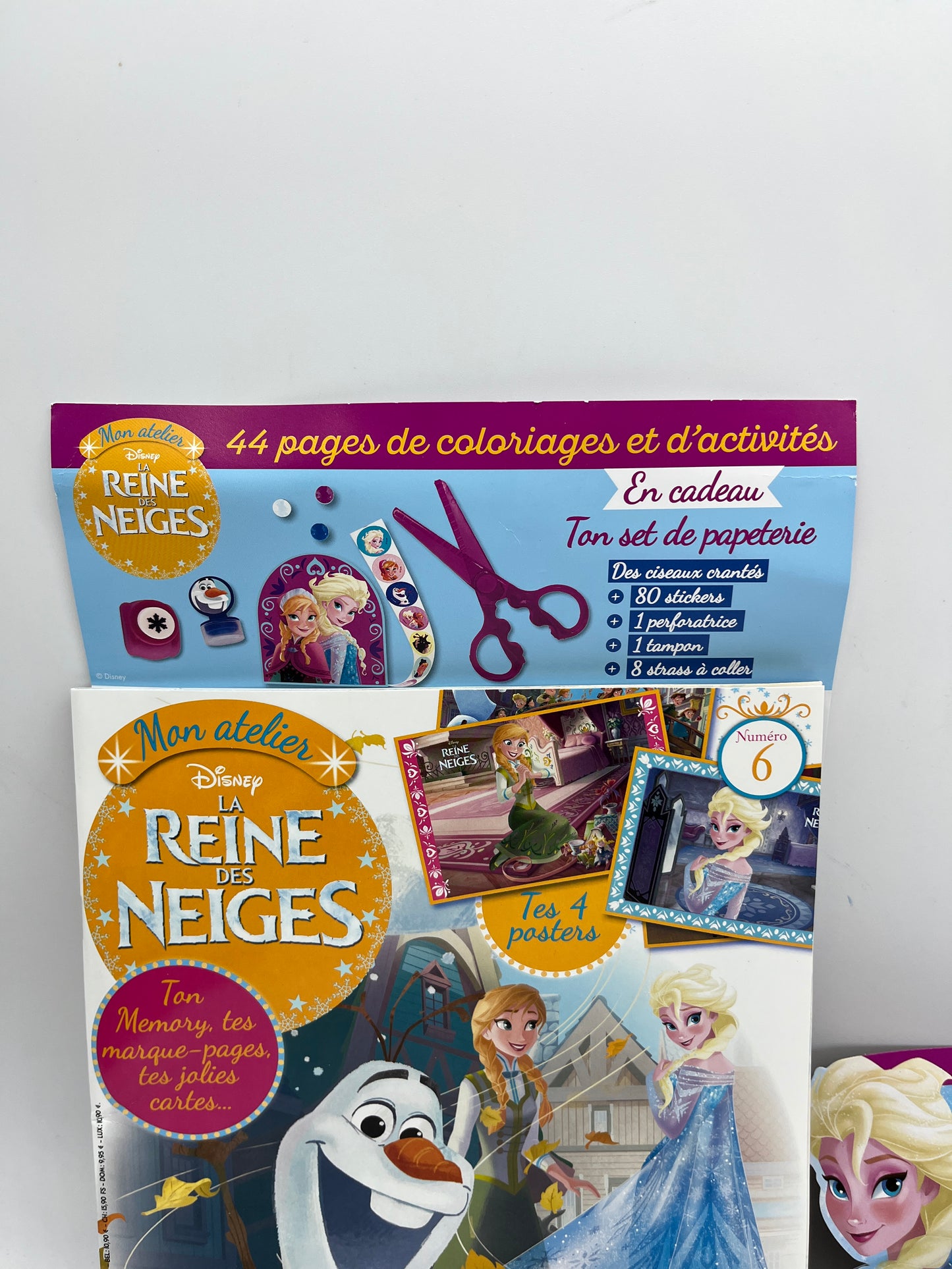 Livre d’activité Magazines Disney princesse Reine des neiges avec son set papeterie Neuf