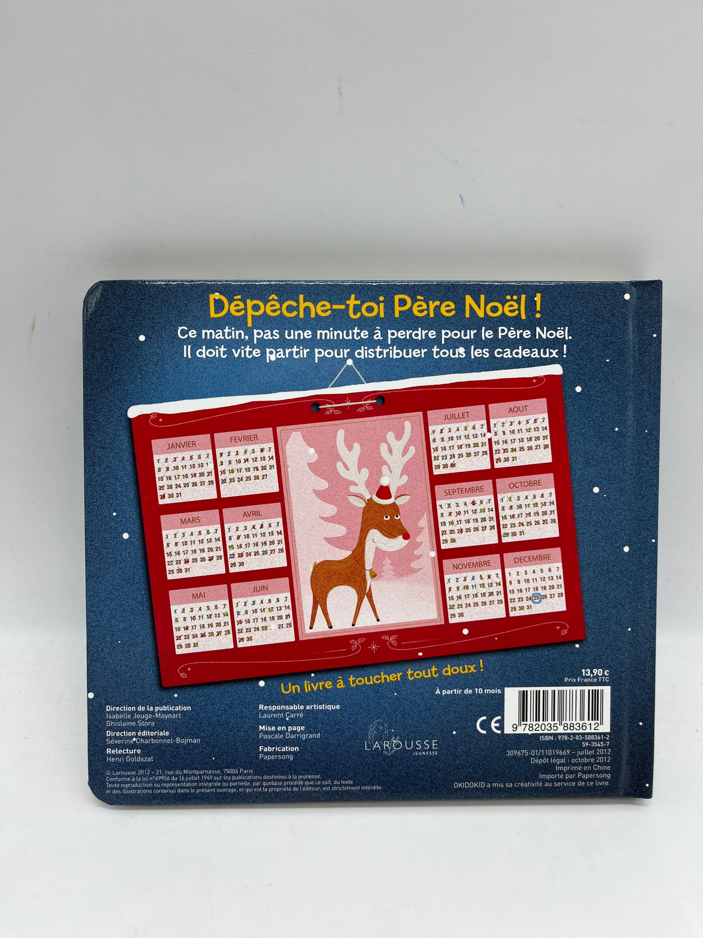 livre à toucher Dépêche toi Père Noël édition larousse Neuf