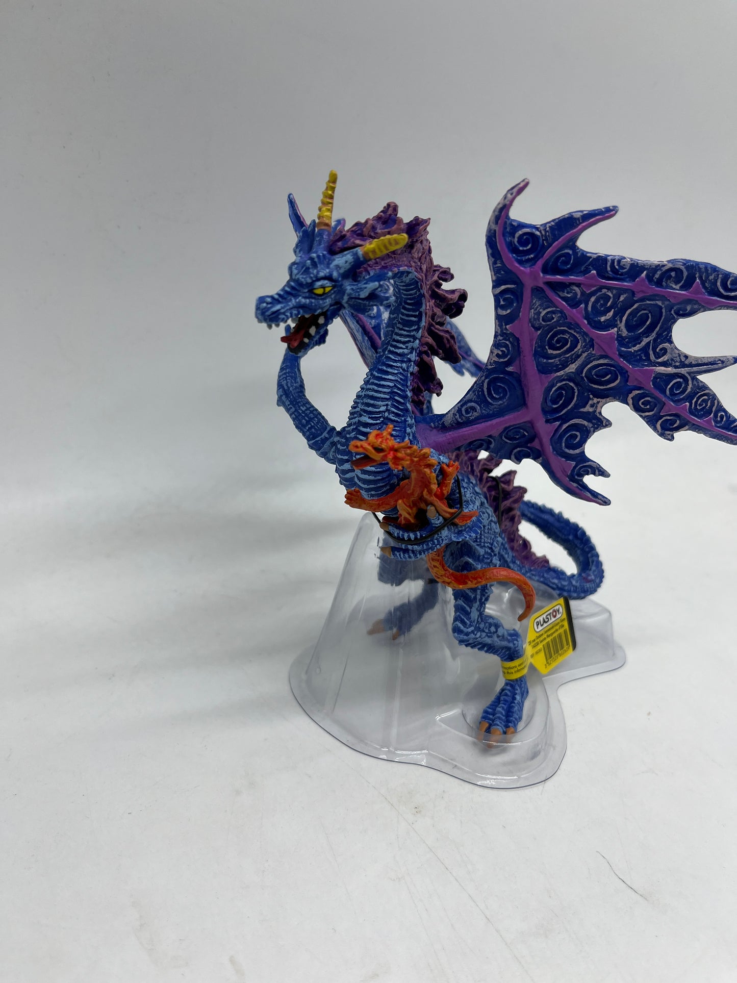 Figurine Plastoy Dragon bleu violet Neuf avec étiquette