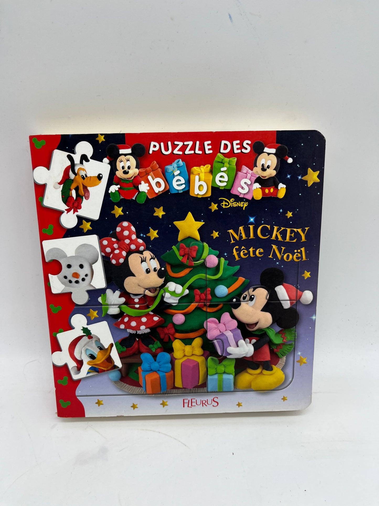 Livre Puzzle Disney Mickey Fête Noël Neuf édition Fleurus.