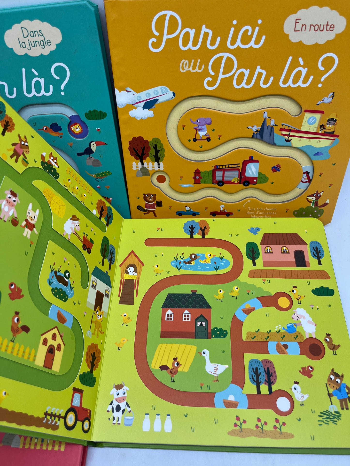 Lot de 4 livres Ludique Par ici ou par là? Avec son curseur Neuf