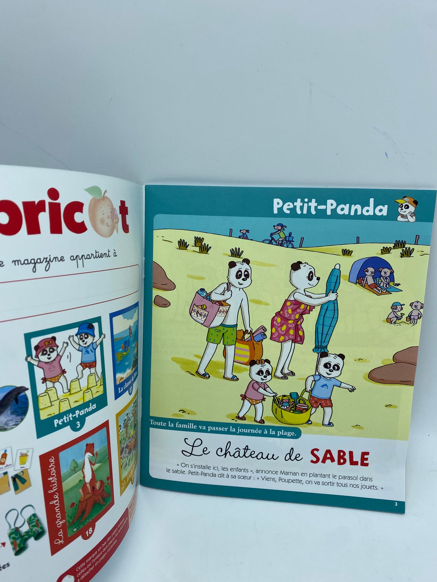 Livre d’activité Magazine Abricot modèle Vive la baignade Avec ses 45 stickers Spécial Maternelle !