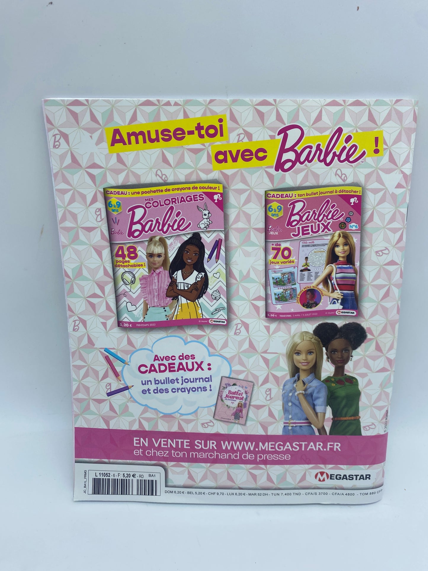 Livre d’activité Magazine Barbie 6 a 9 special coloriages Neuf ! 6/9 ans Prix boutique:5€50
