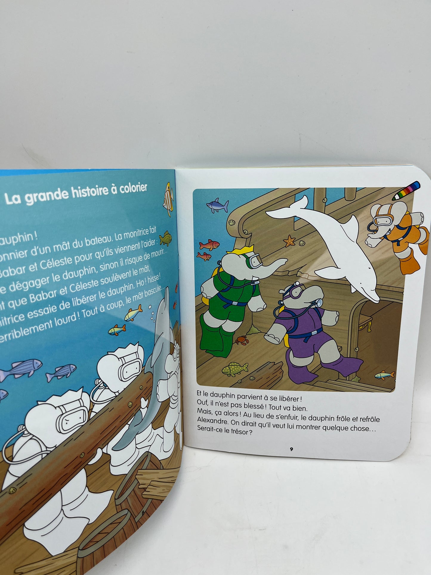 Livre d’activité magazine Babar avec ses crayons de couleur Neuf prix boutique 5€95