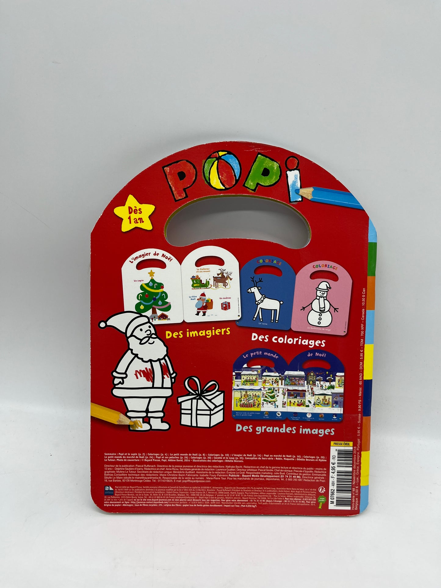 Livre d’activité magazine Popi mes premiers coloriages avec Popi special Noël Neuf !