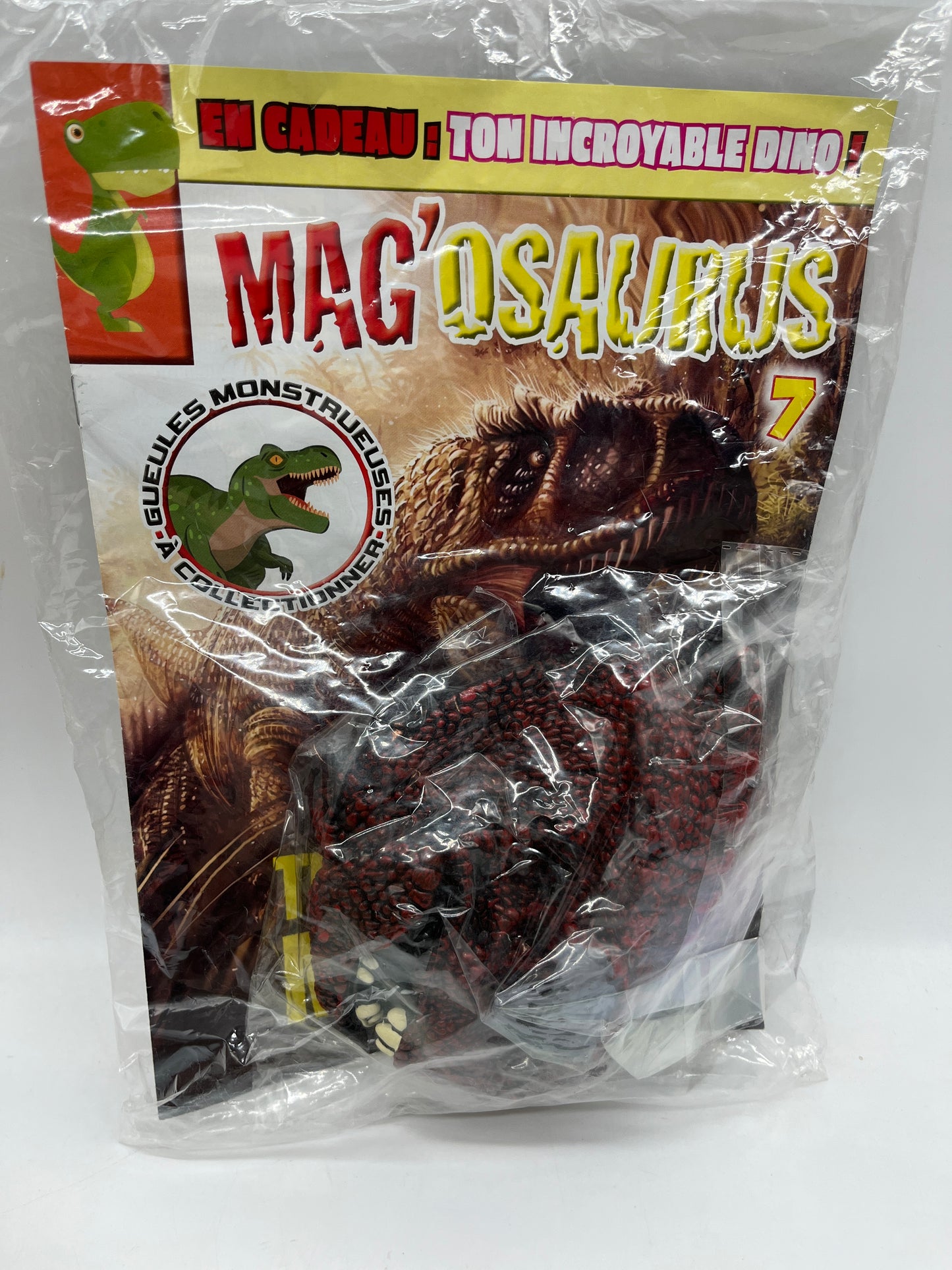 Livre d’activité Magazine Special Dinosaures Mag’osaurus avec tête de dino marionnette Neuf