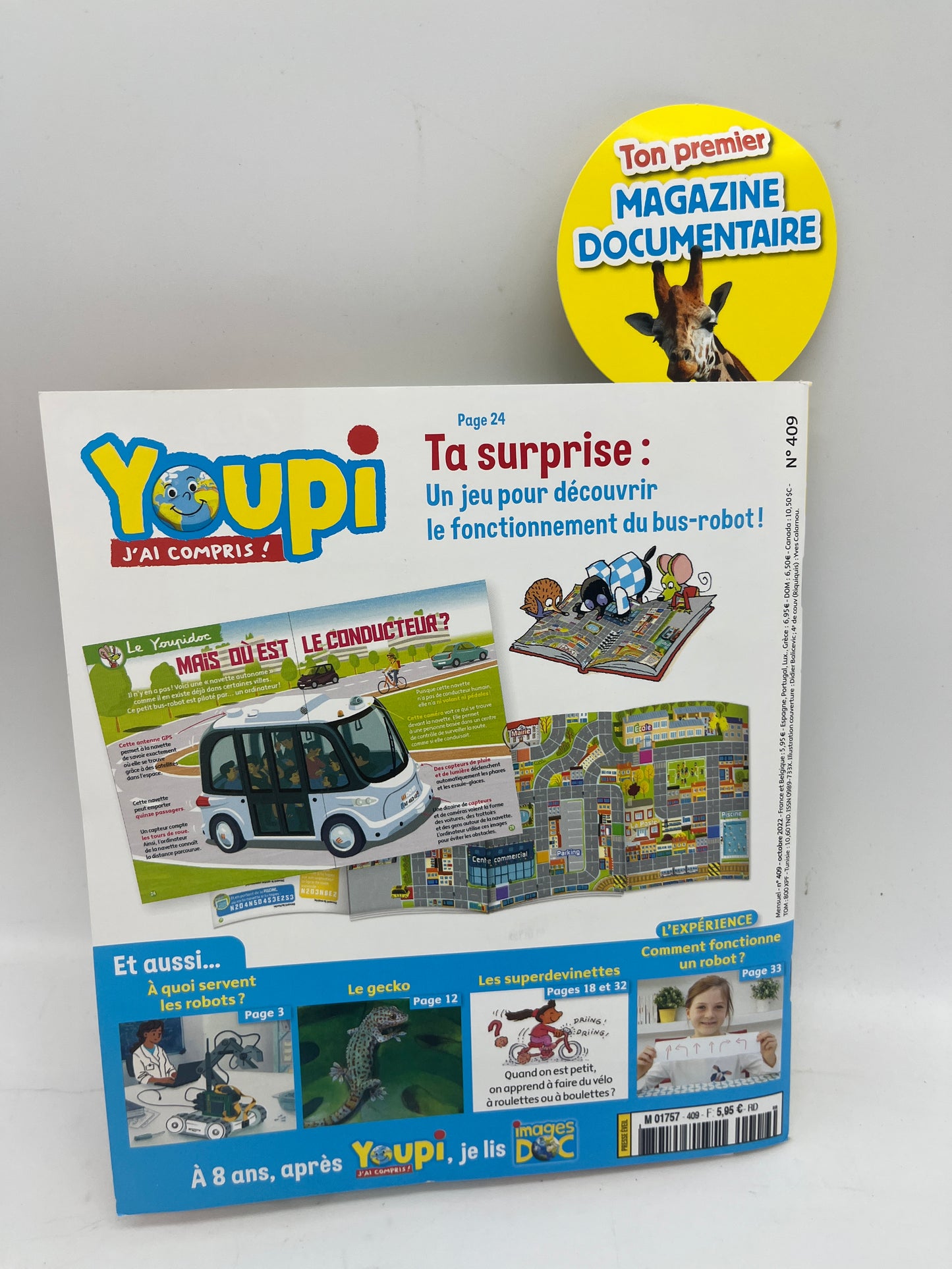 Livre d’activité Magazine Youpi ! J’ai compris les Robots avec ses 60 autocollants Neuf