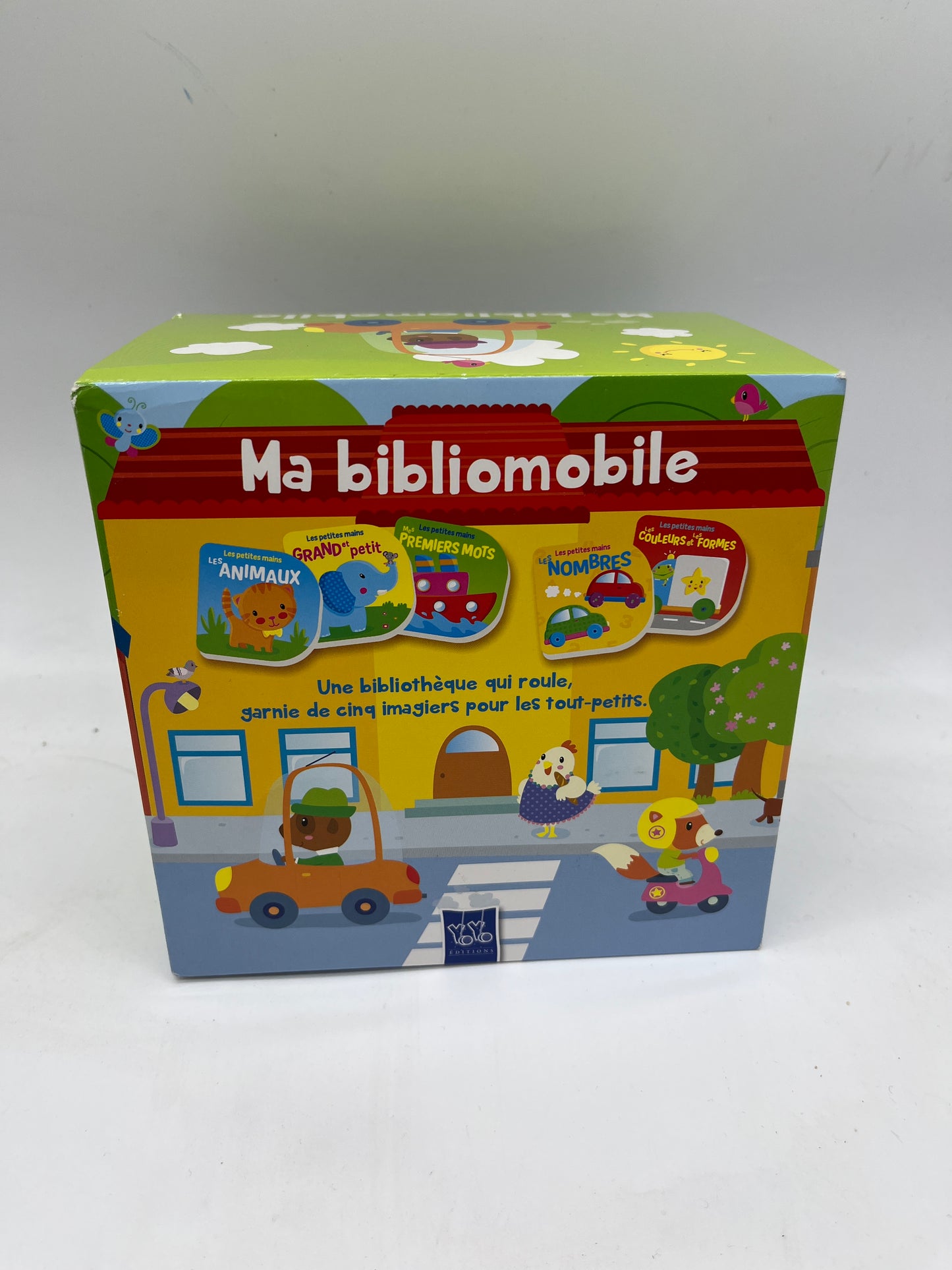Coffret Ma bibliomobile contient 5 livres imagiers tout cartonné Neuf