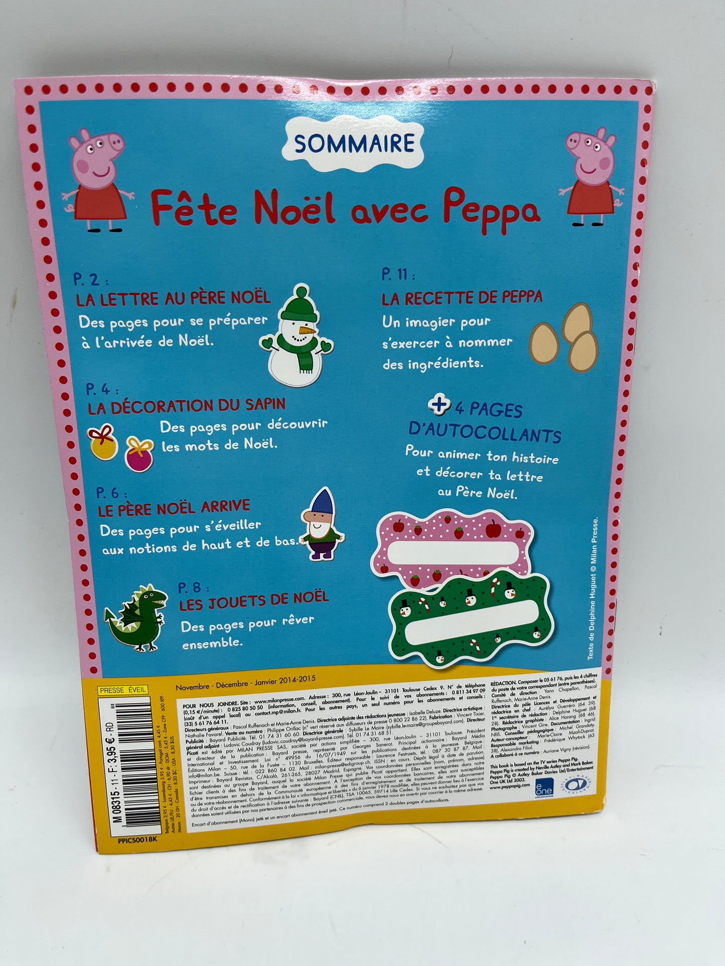 Livre d’activité magazine Peppa pig avec 100 stickers special Noël Neuf ! Priix boutique: 3€95 histoires activités stickers …