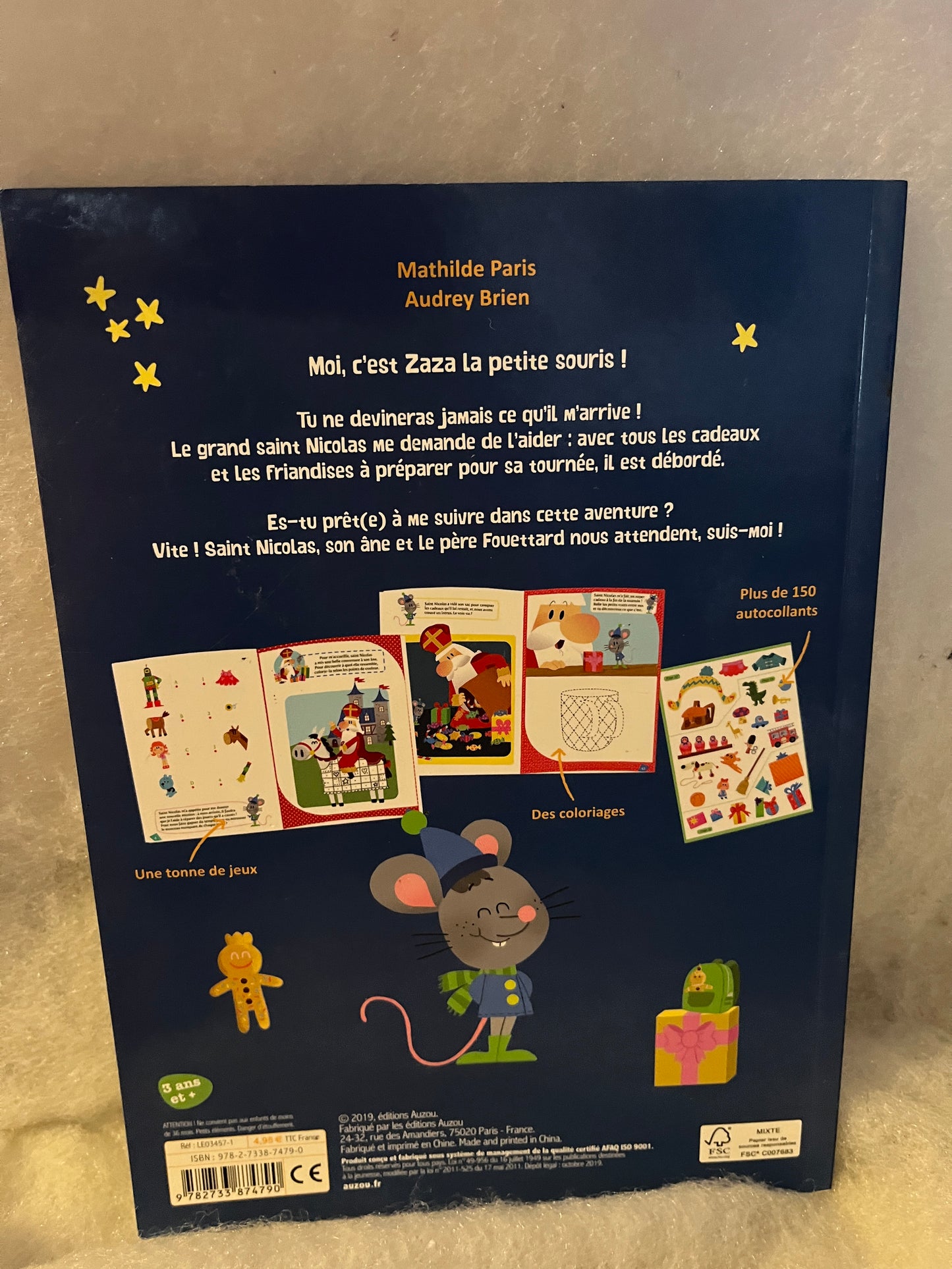 Mon livre jeux livre d’activité Saint Nicolas edition Auzou Neuf !