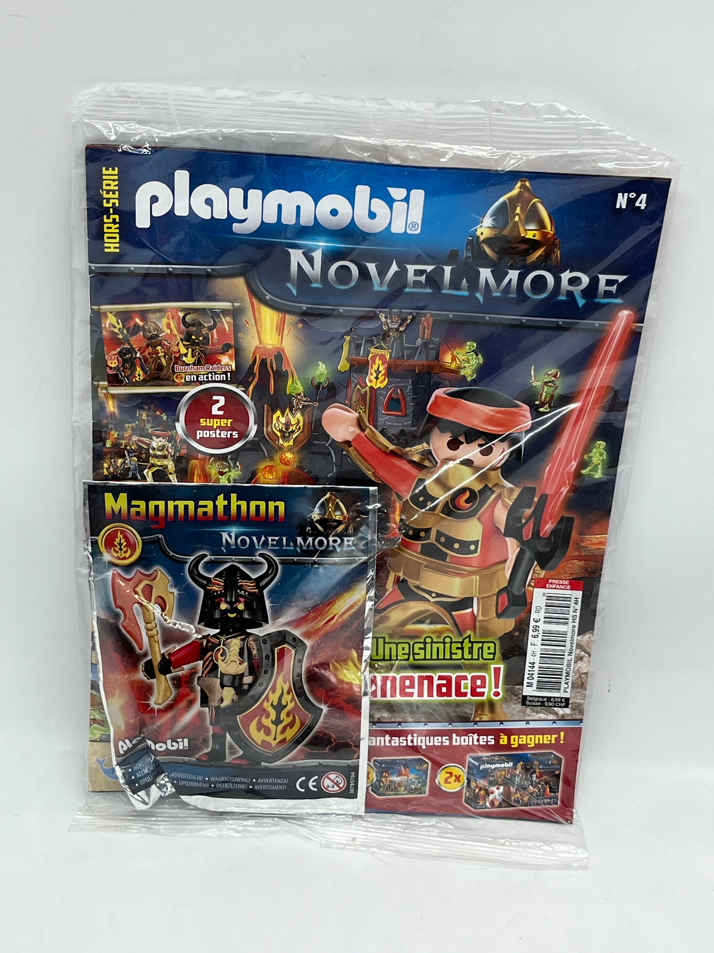 Livre D’activité magazine Playmobil Novelmore avec sa figurine chevalier  Magmathon jamais ouvert Neuf