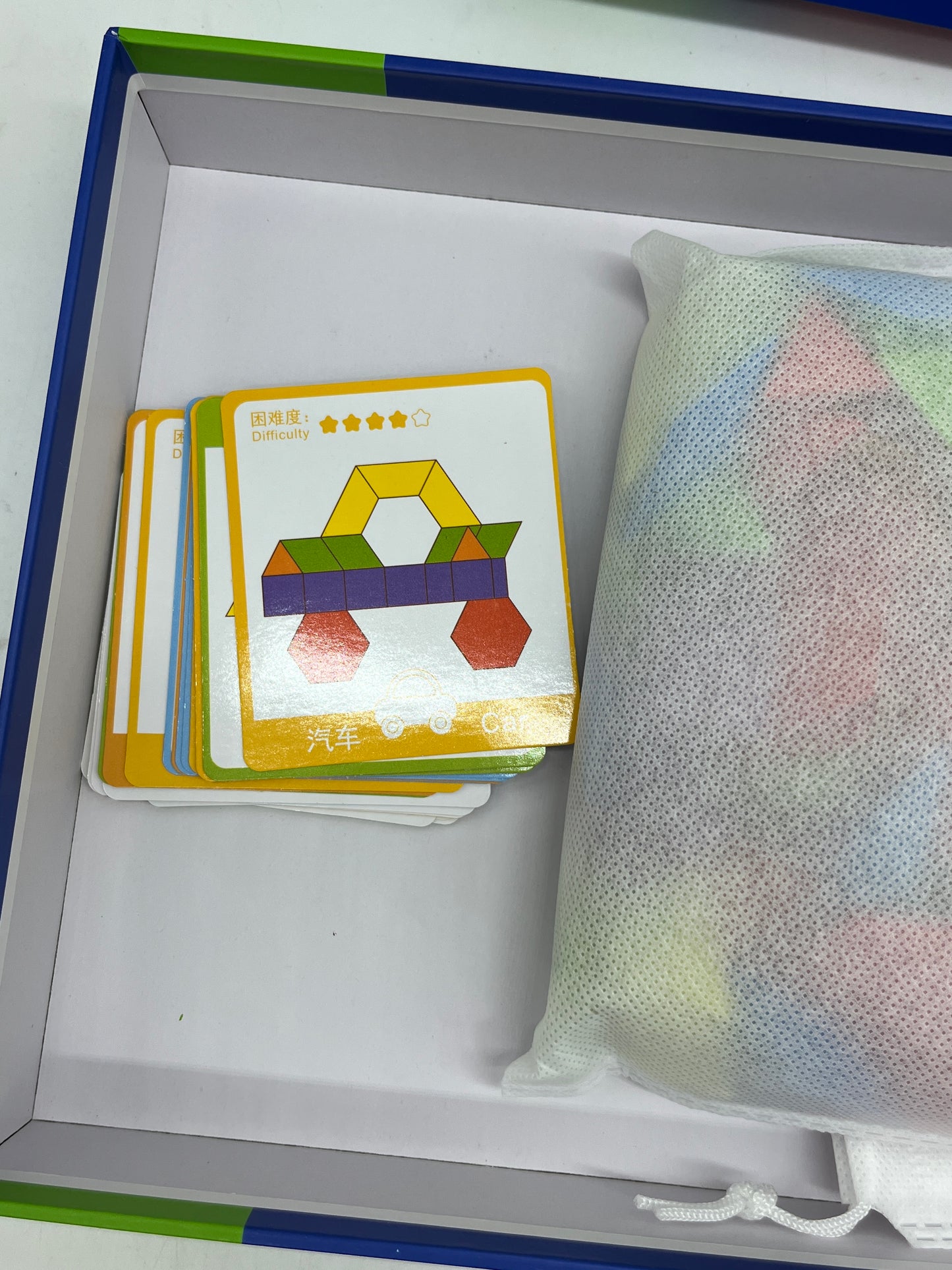 Jouet jeu activités apprentissage 
Puzzle en bois Type Montessori Tangram Géométrie motif couleur forme avec ces 130 pièces en bois Neuf