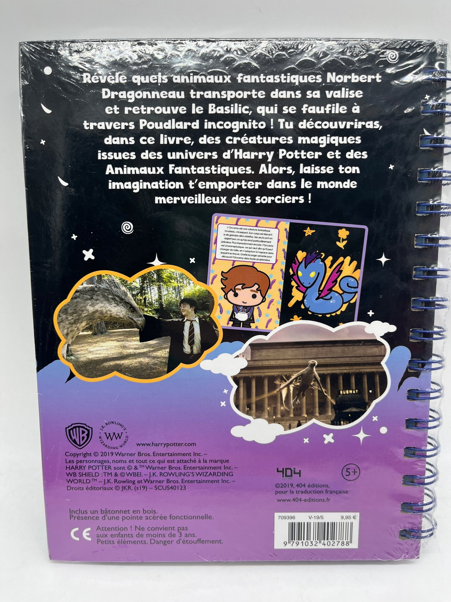 Livre d’activité Bloc créatif de 20 pages de grattage Harry Potter Animaux fantastiques avec son stylet modéle Créature secrète Neuf sous blister